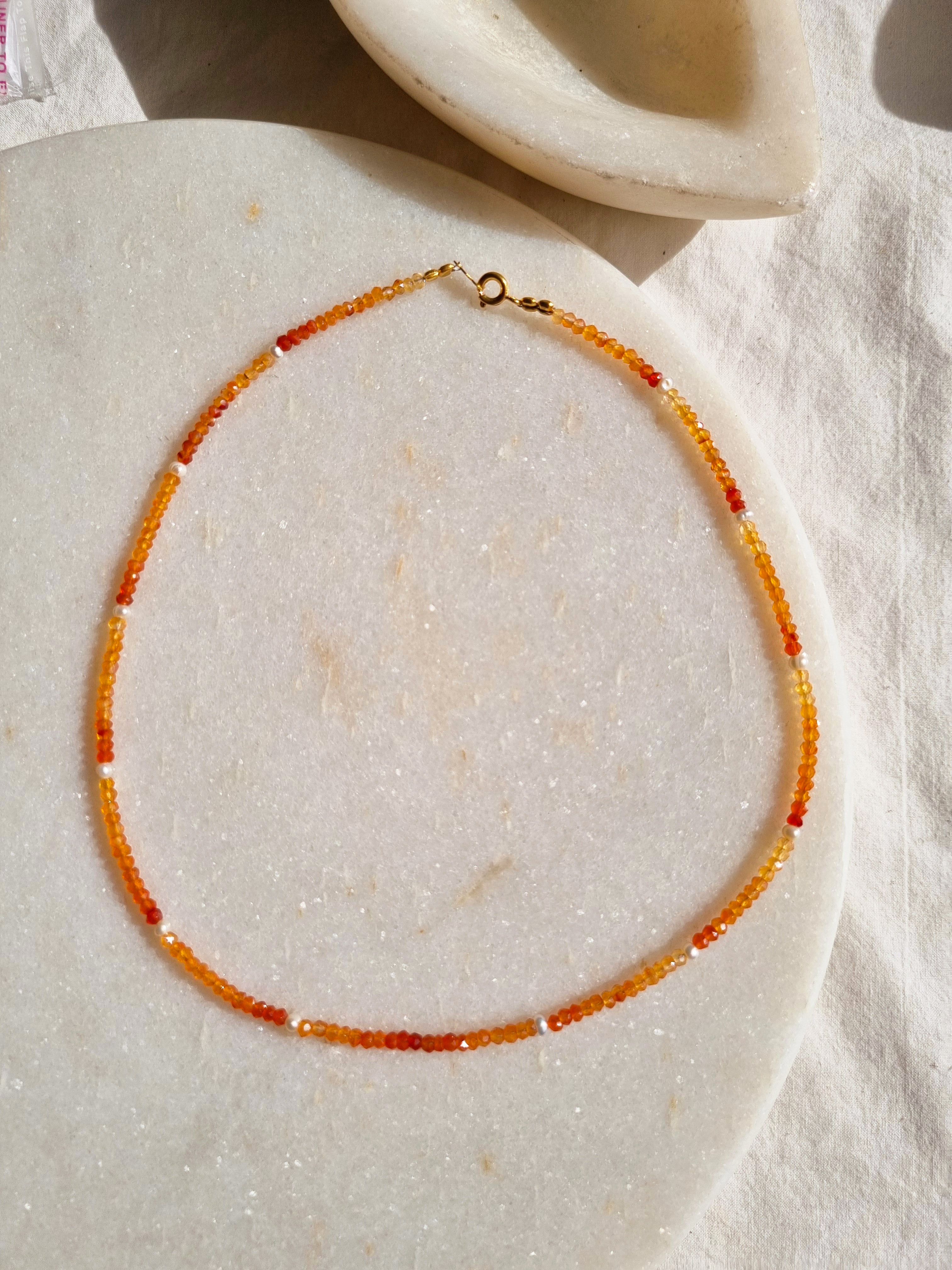 uars - Carnelian Pearl Boho Strand