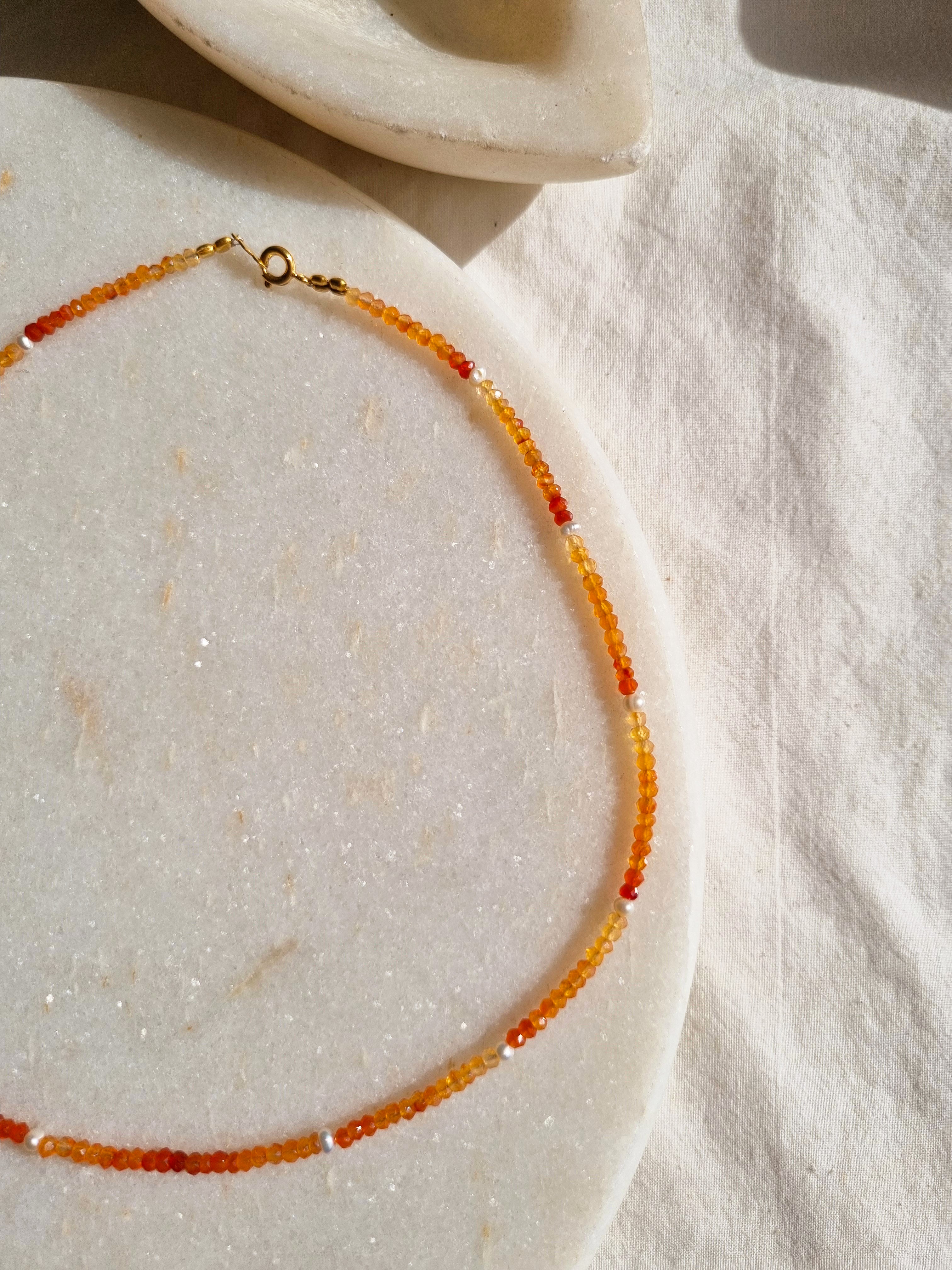 uars - Carnelian Pearl Boho Strand