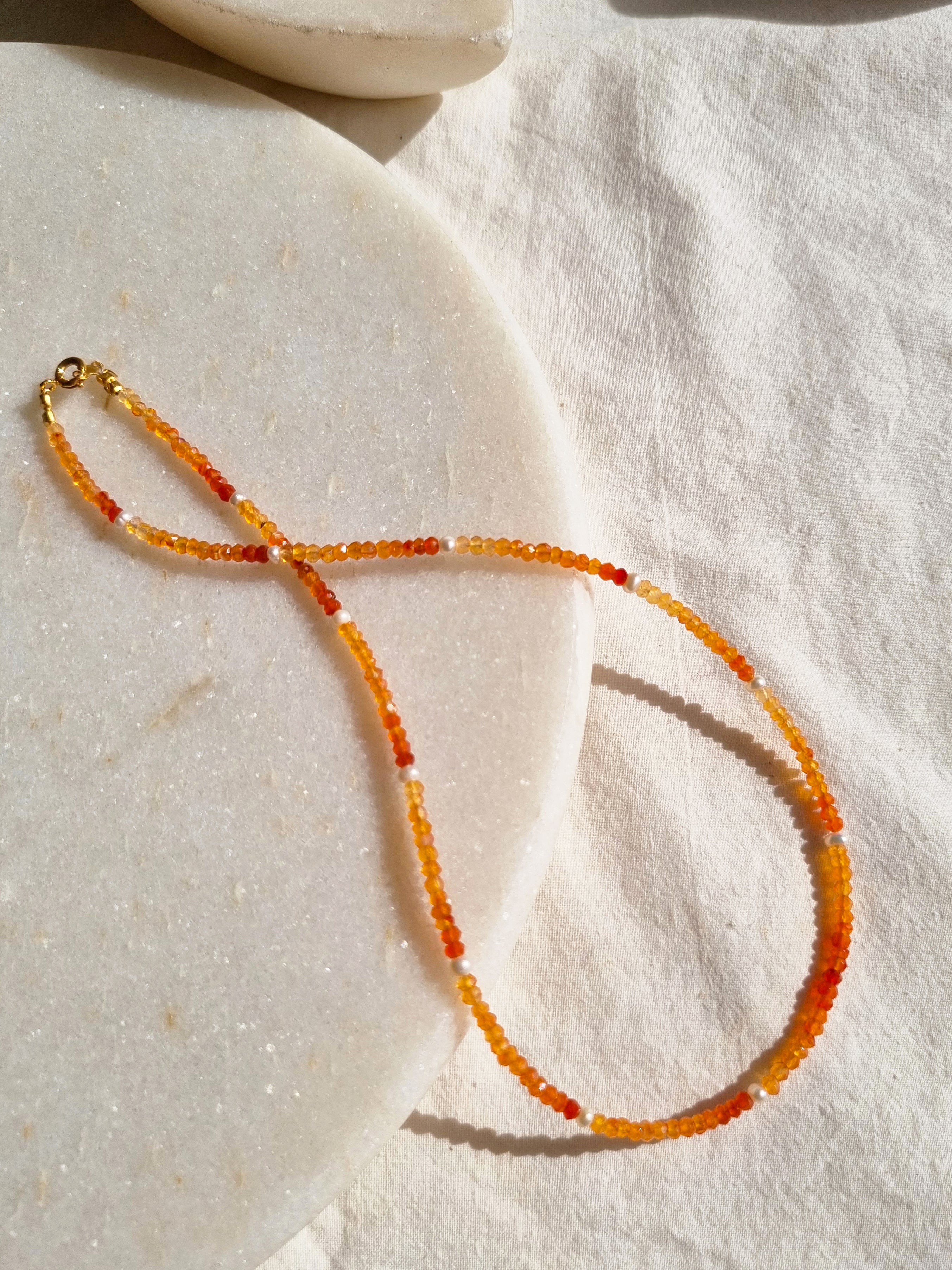 uars - Carnelian Pearl Boho Strand