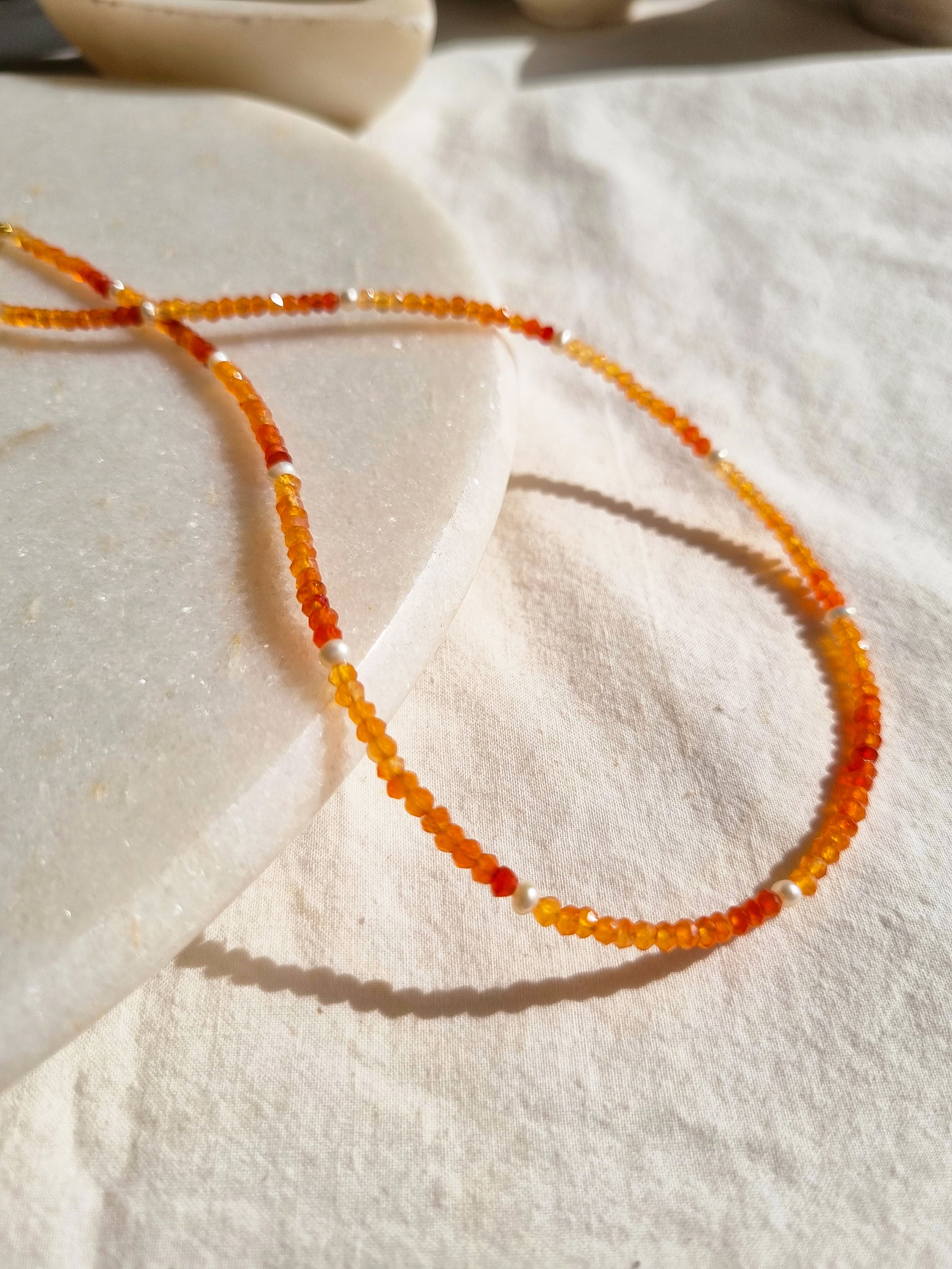 uars - Carnelian Pearl Boho Strand