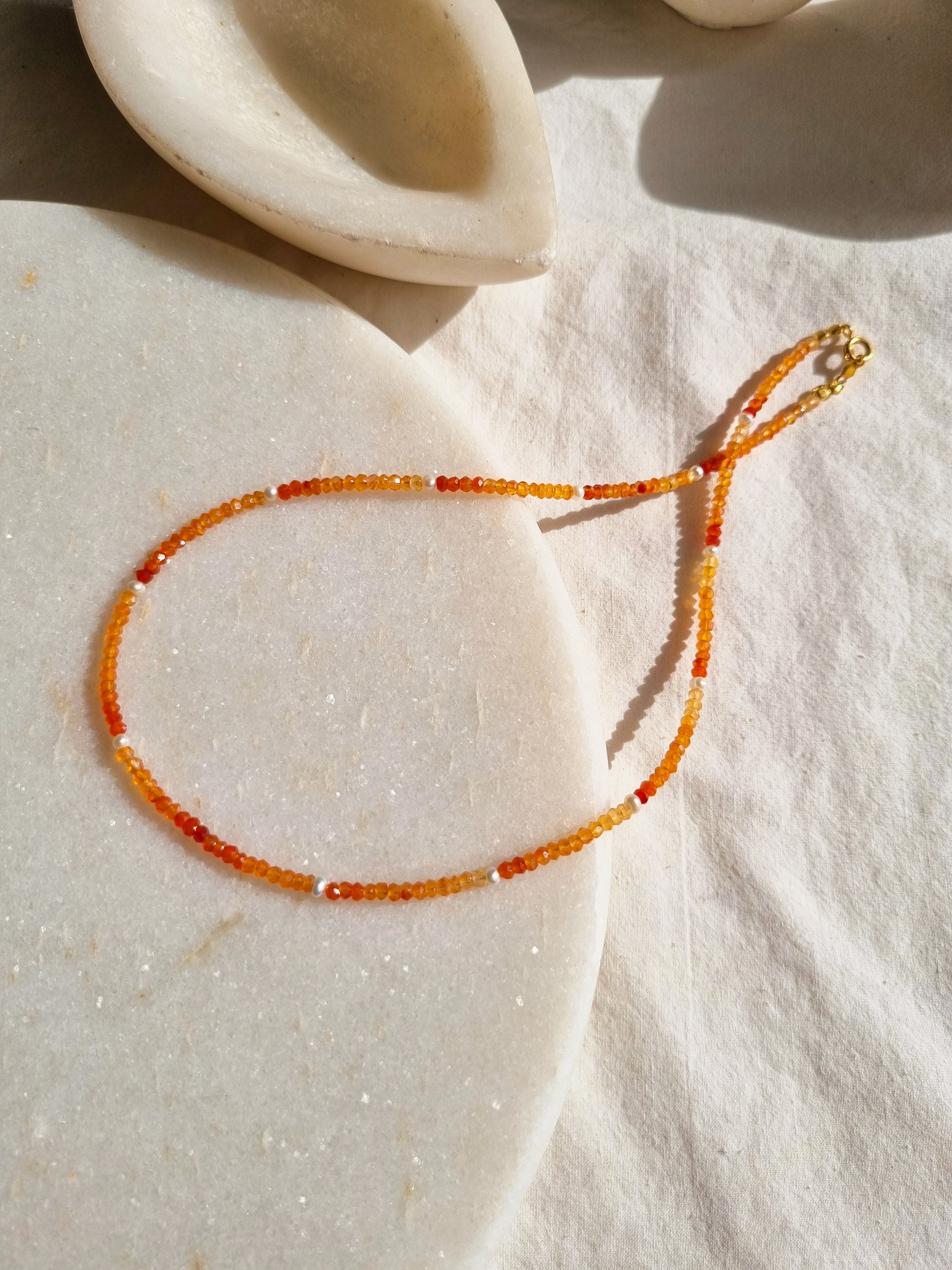 uars - Carnelian Pearl Boho Strand