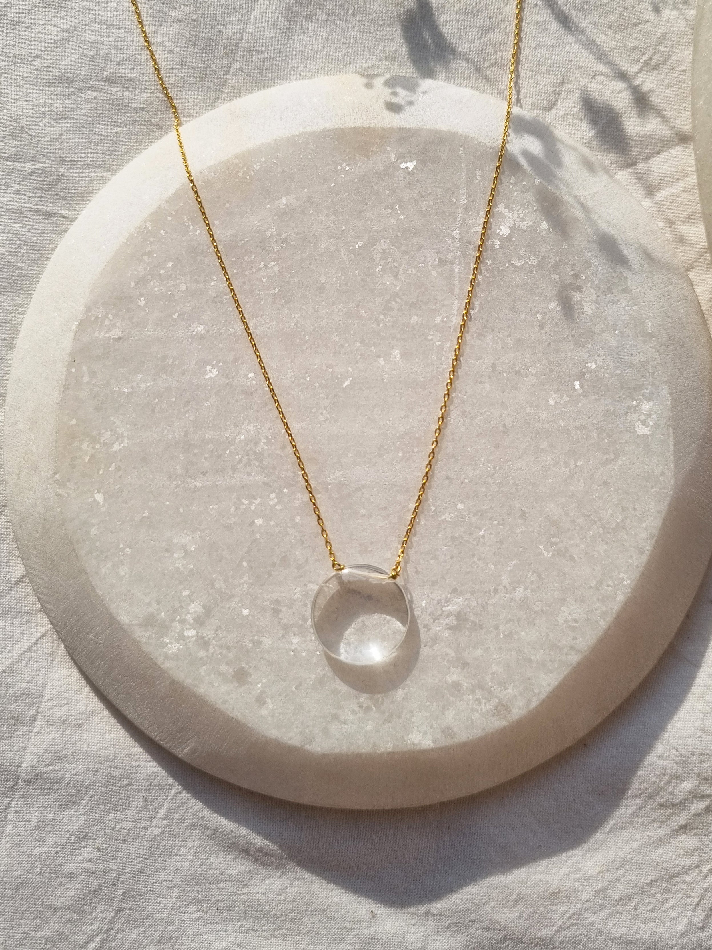 vyaas - Clear Quartz Coin Pendant