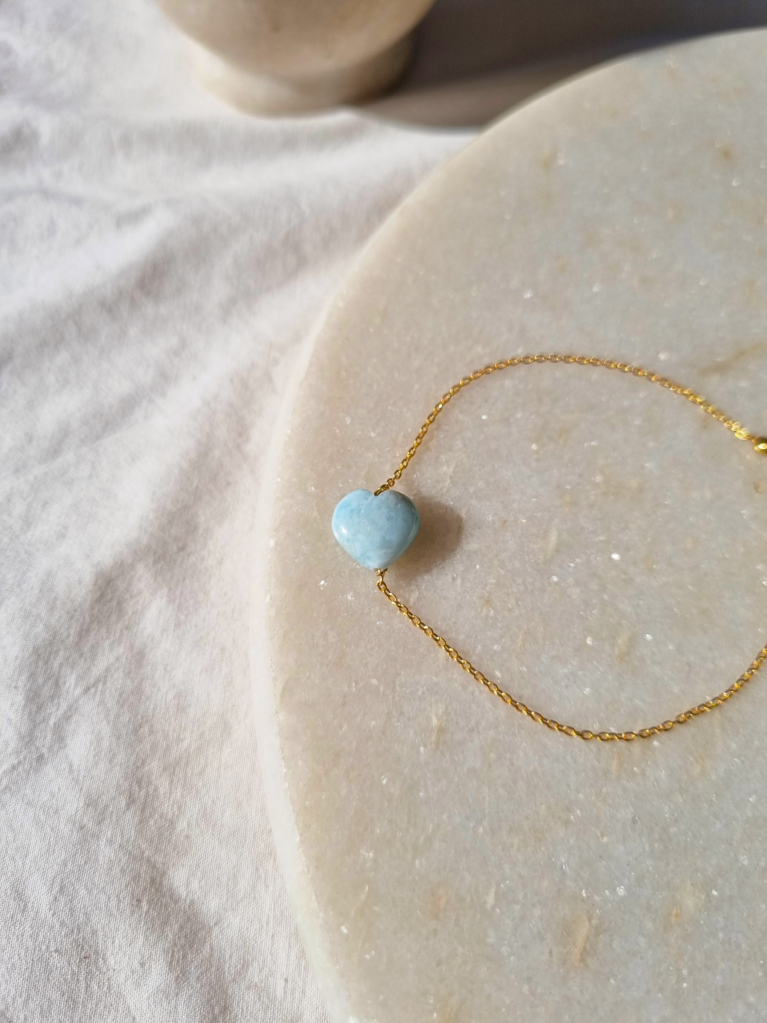 kauri - Larimar Heart Bracelet