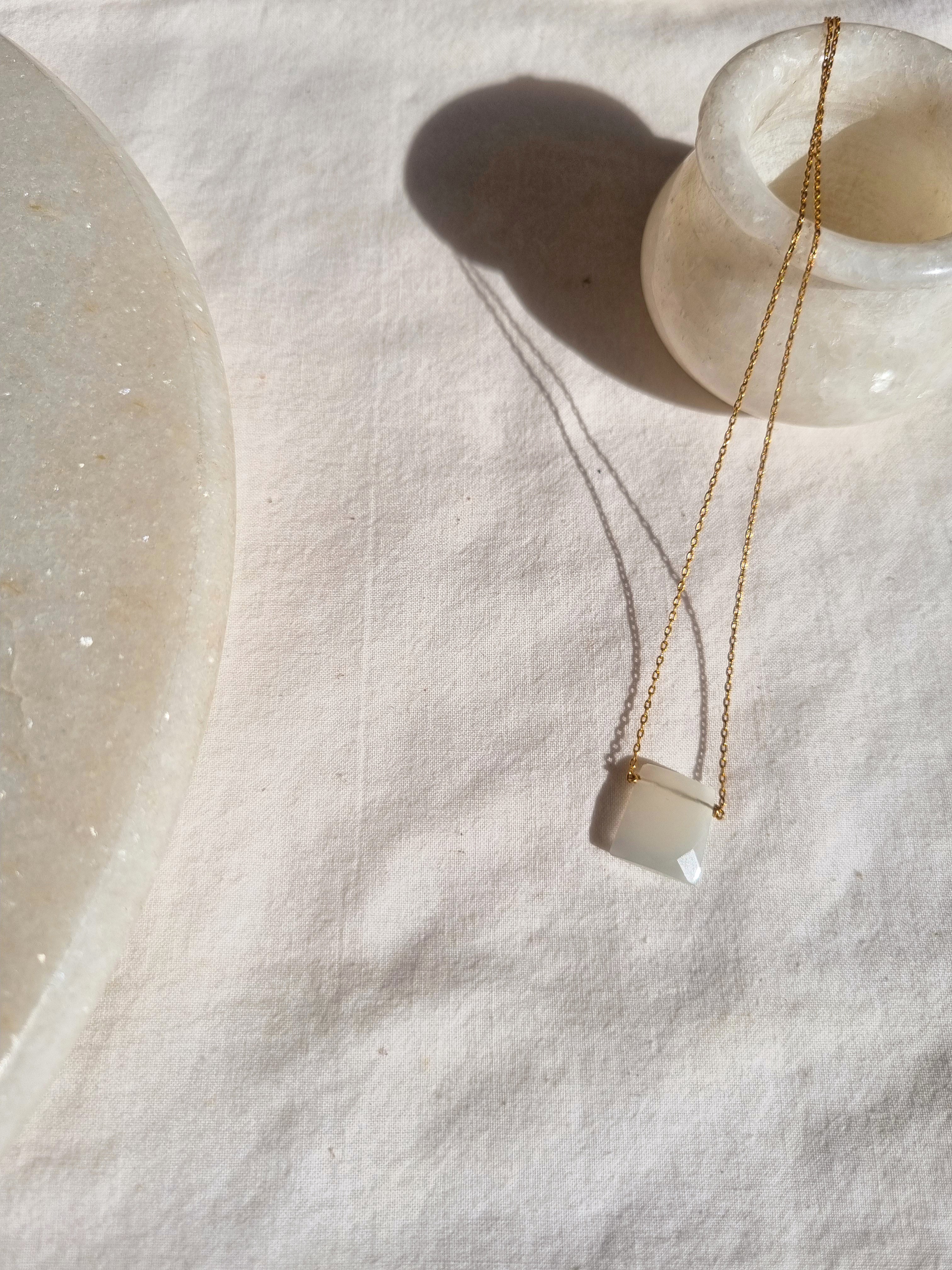 helix - White Moonstone Pendant