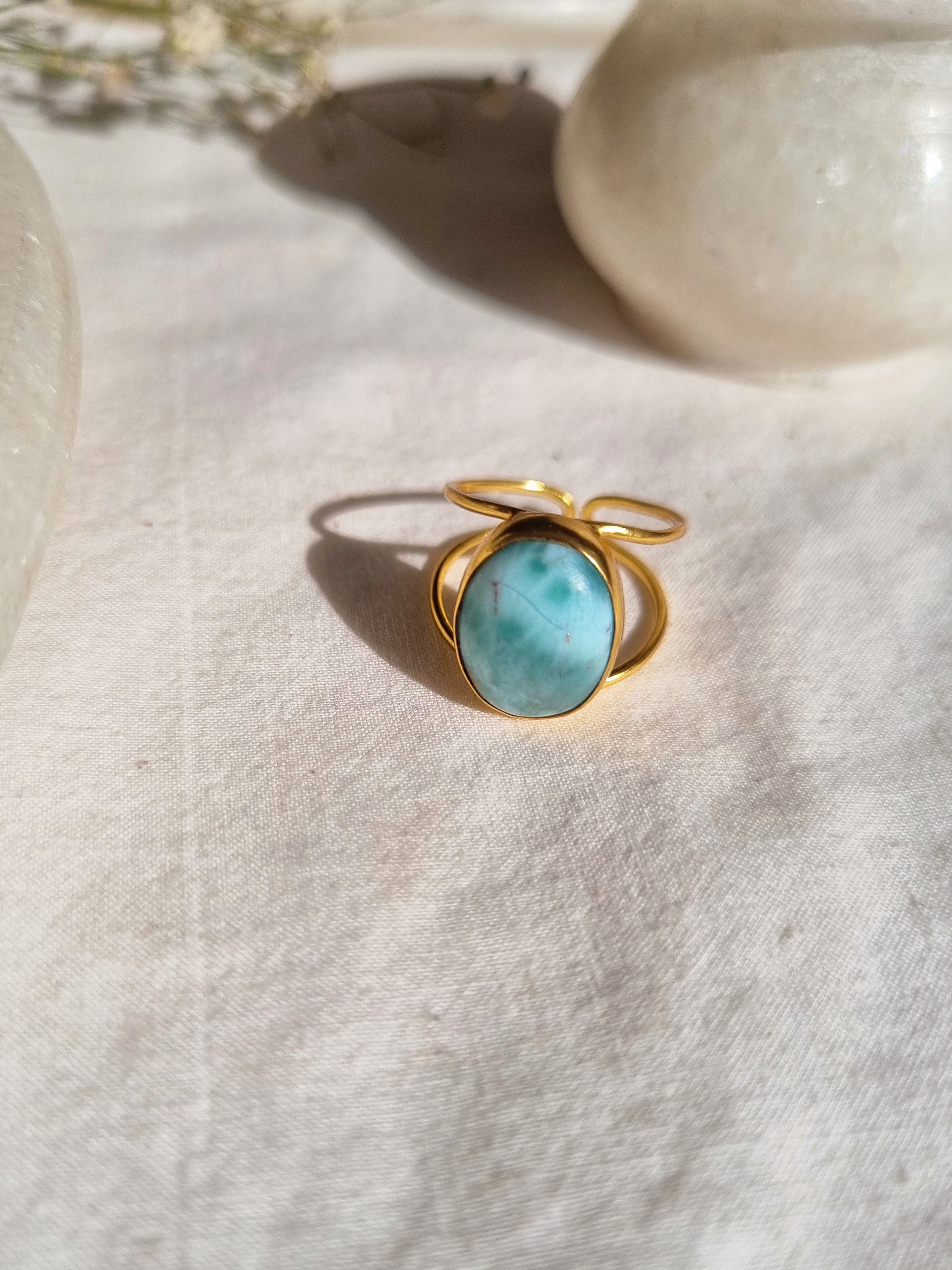 olivia - Larimar Ring