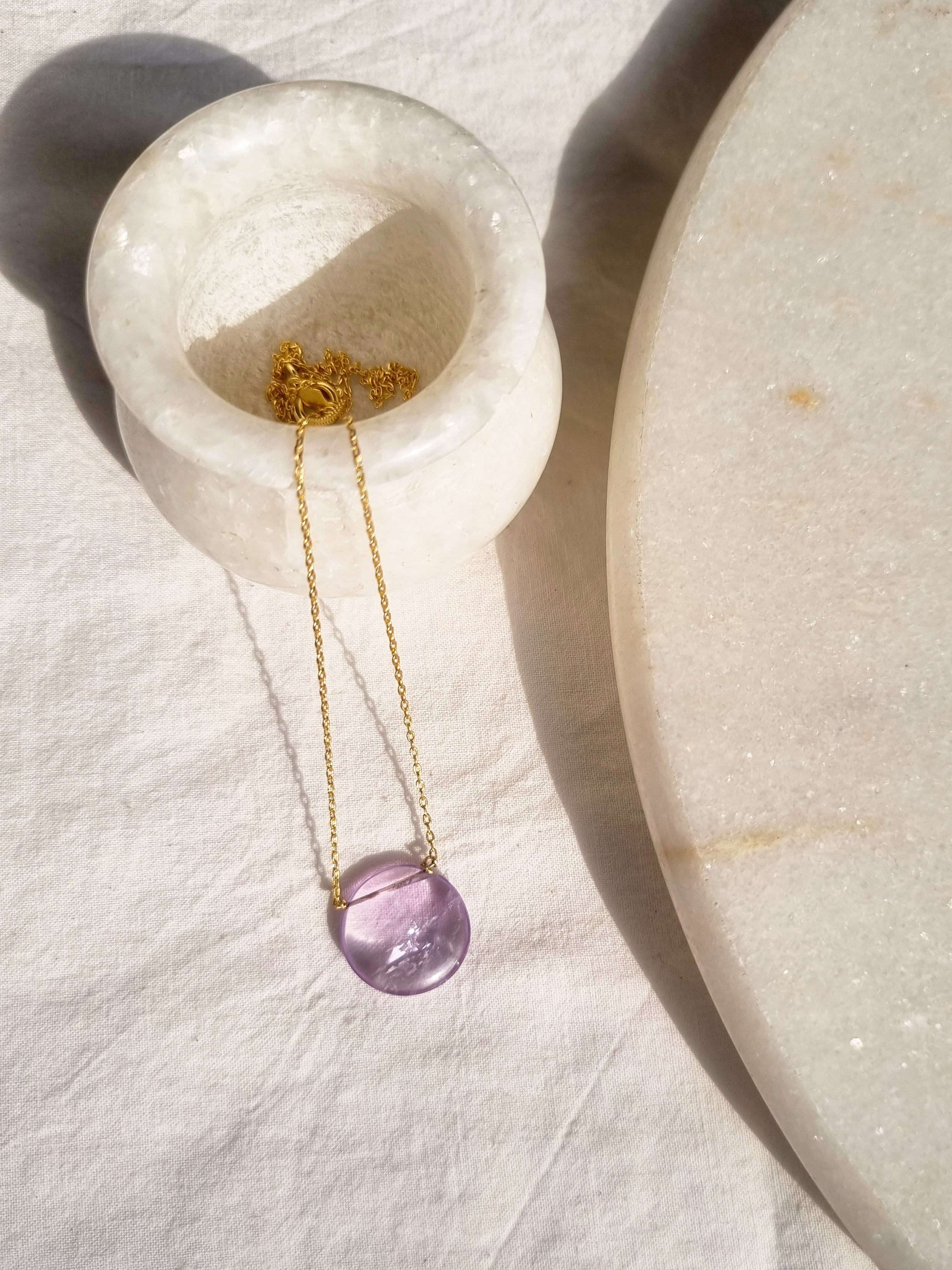 vyaas - Amethyst Coin Pendant