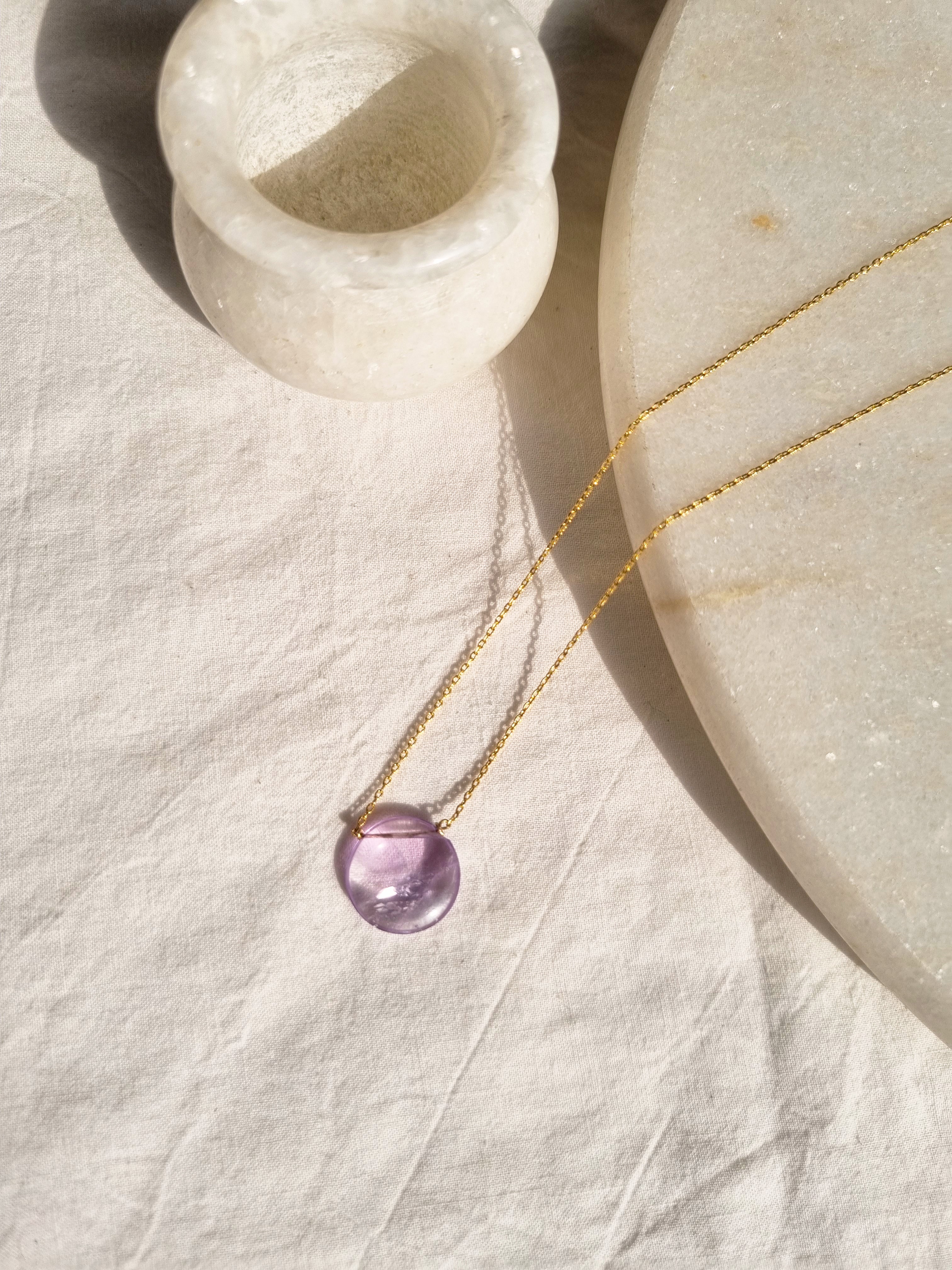 vyaas - Amethyst Coin Pendant