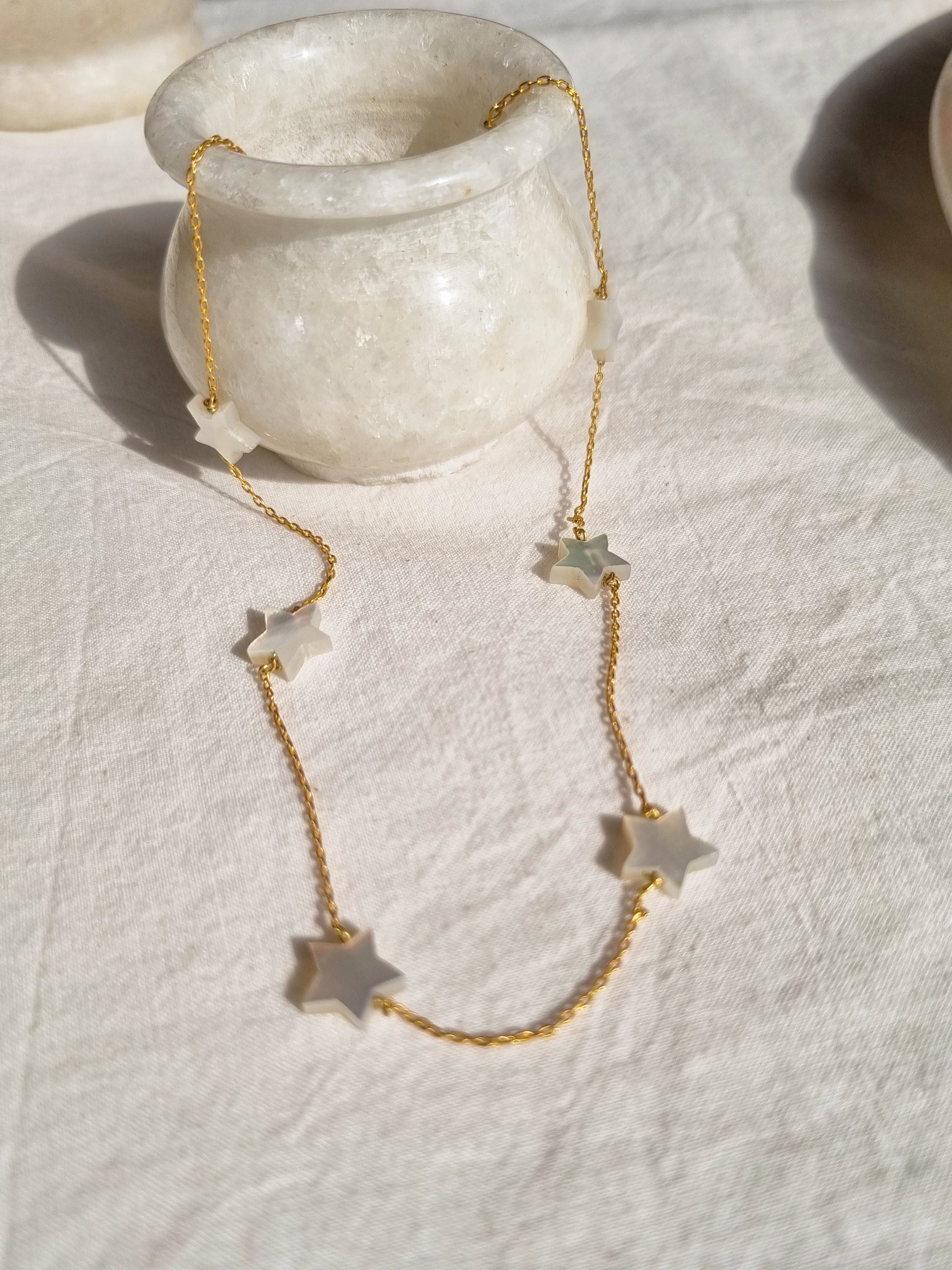 vyad - Mother of Pearl Star Choker