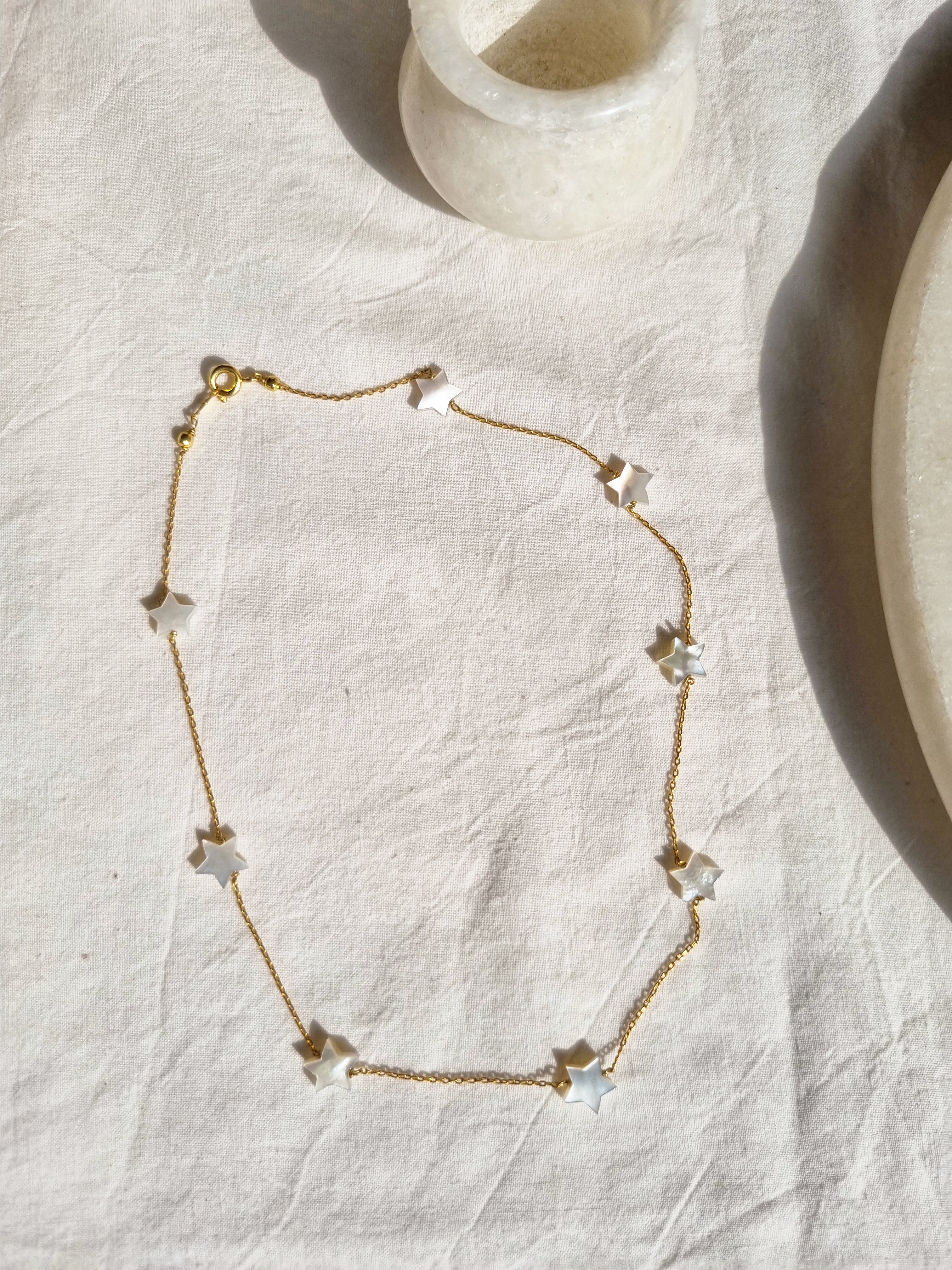 vyad - Mother of Pearl Star Choker