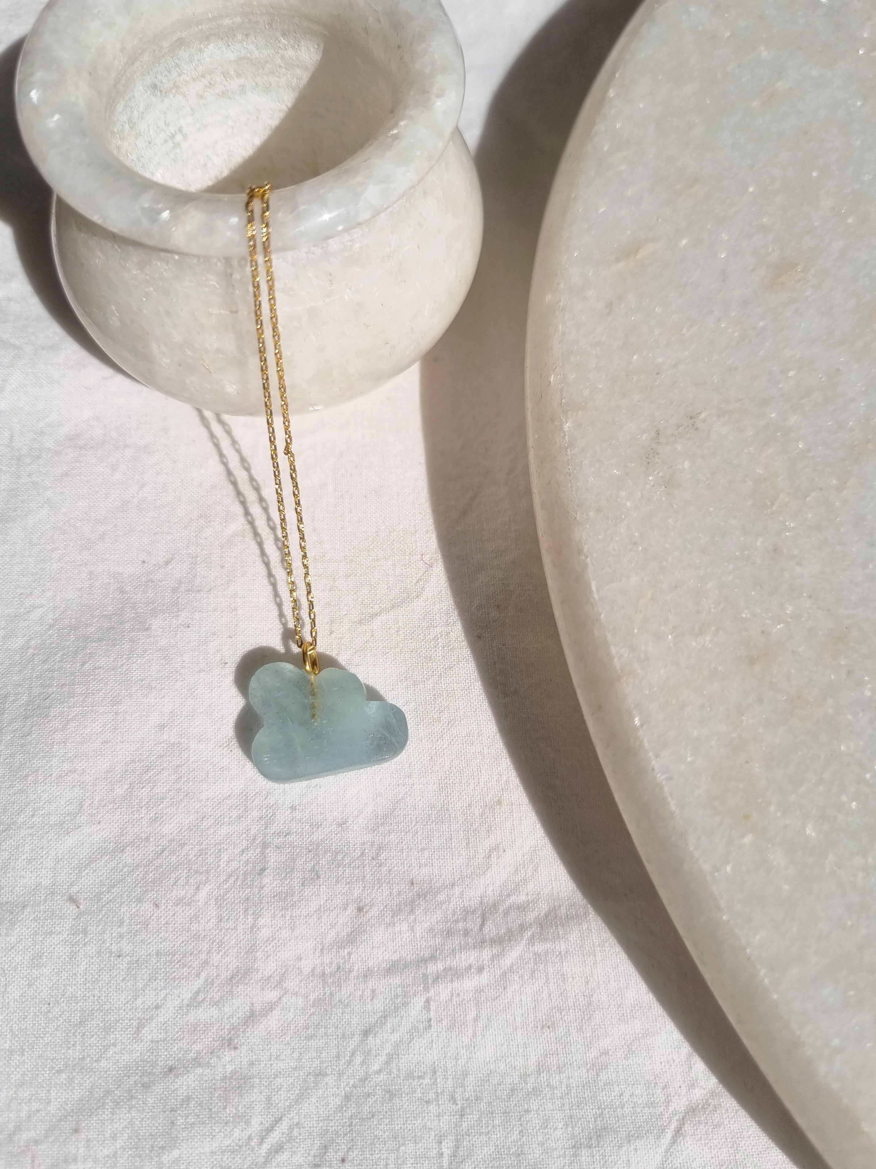 megh - Aquamarine Cloud Pendant