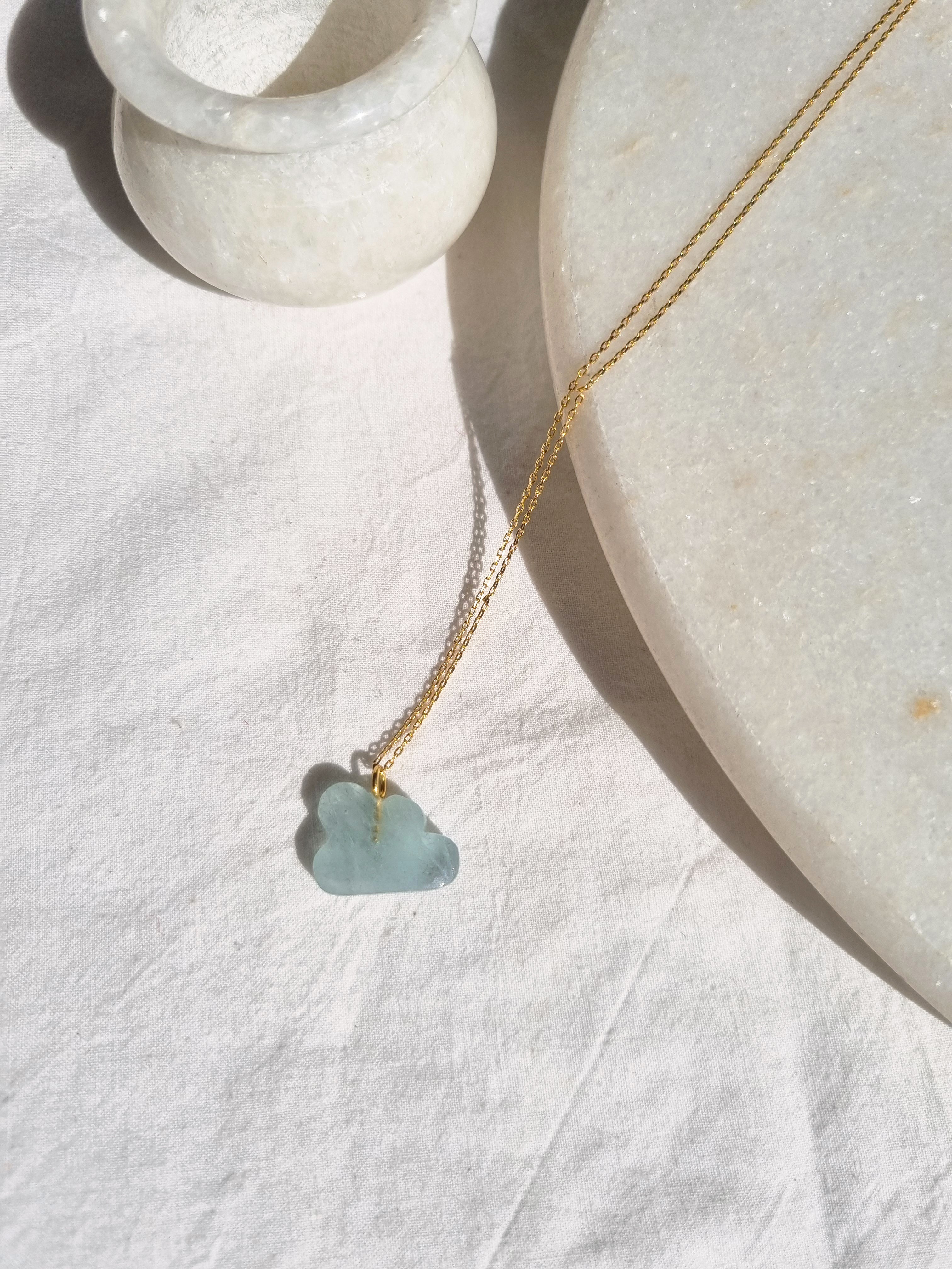 megh - Aquamarine Cloud Pendant