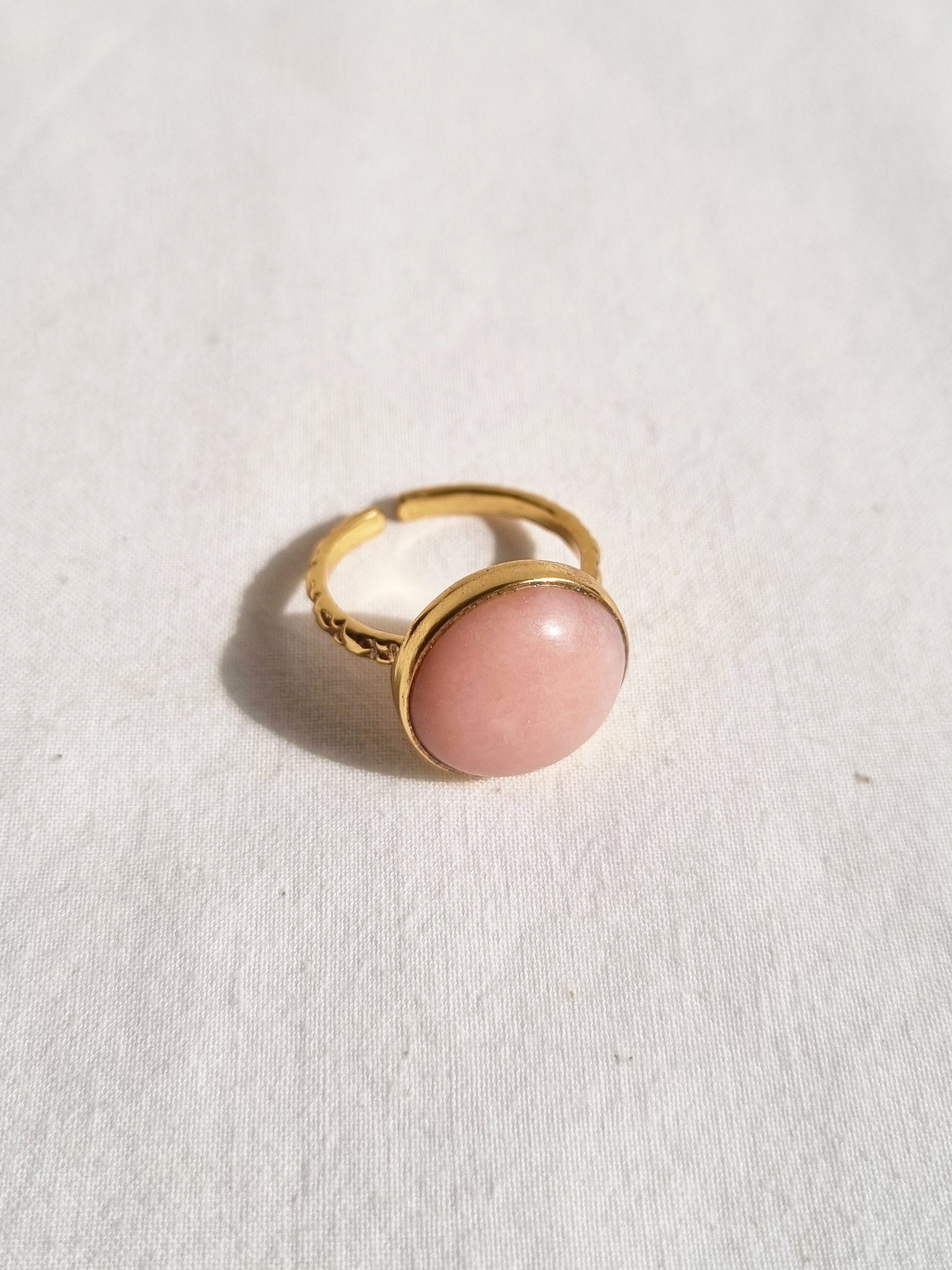 surya - Pink Opal Sun Ring