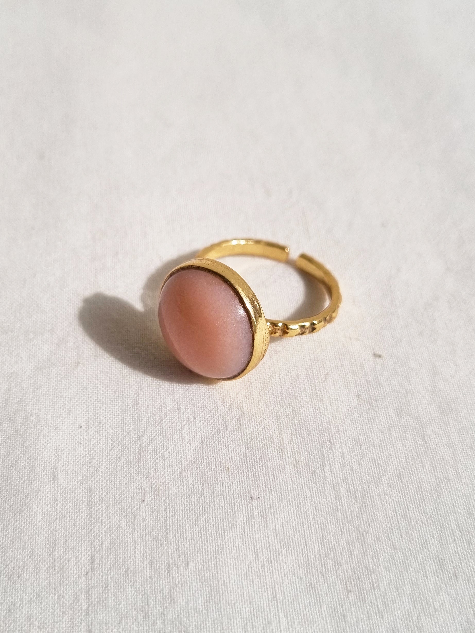 surya - Pink Opal Sun Ring