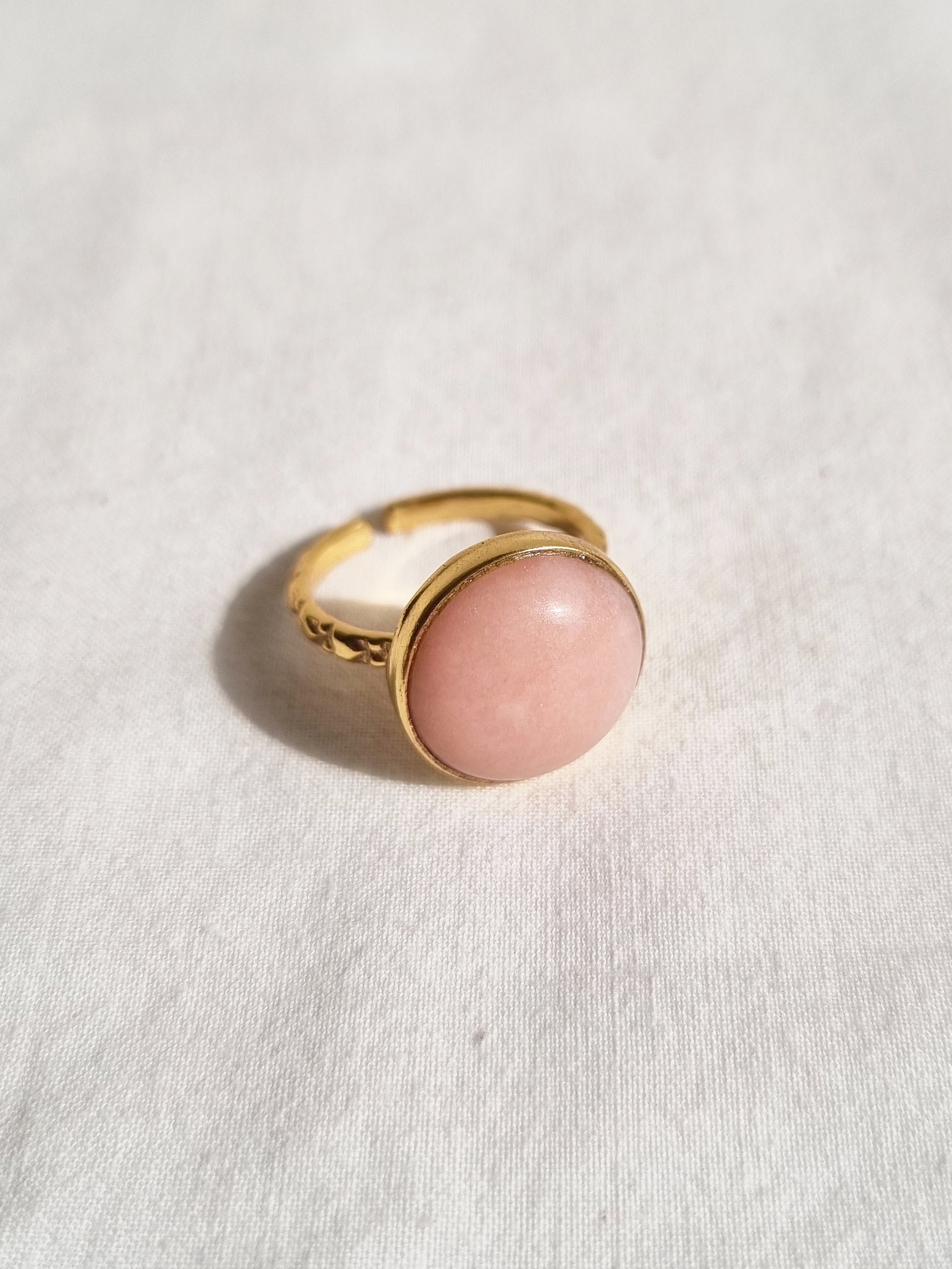 surya - Pink Opal Sun Ring