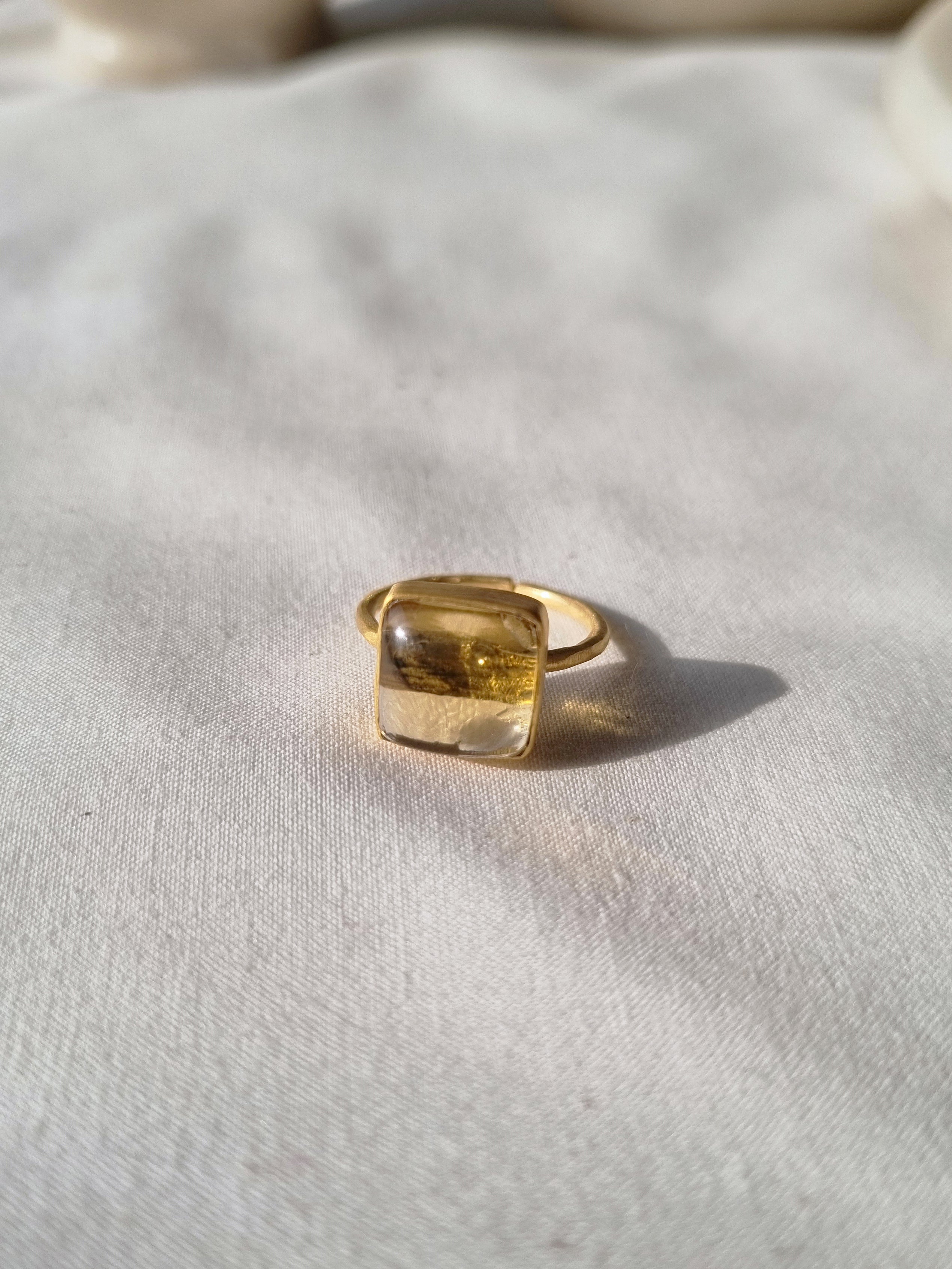 vasa - Citrine Helix Ring