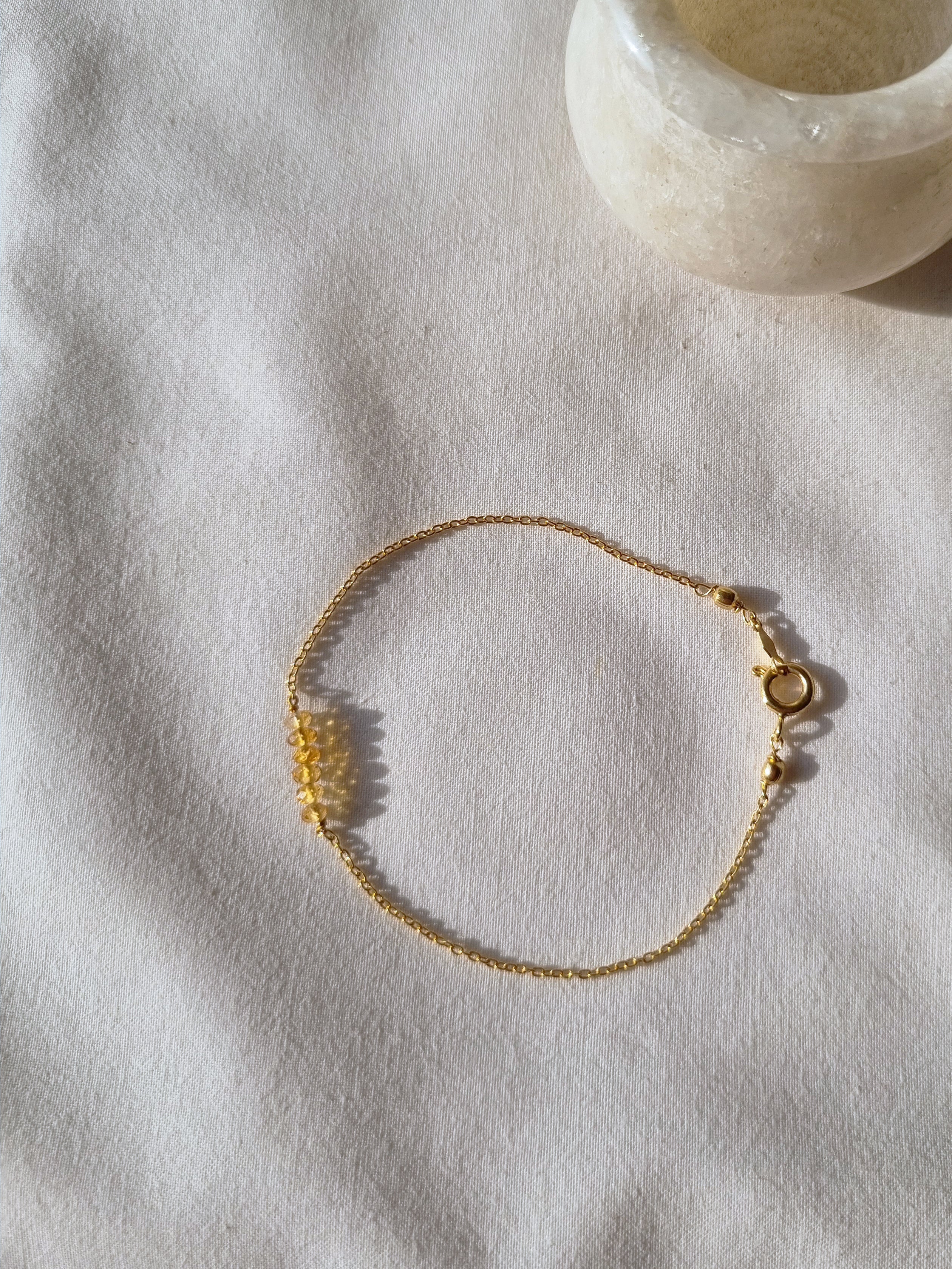 entilae - Citrine Baati Bar Bracelet