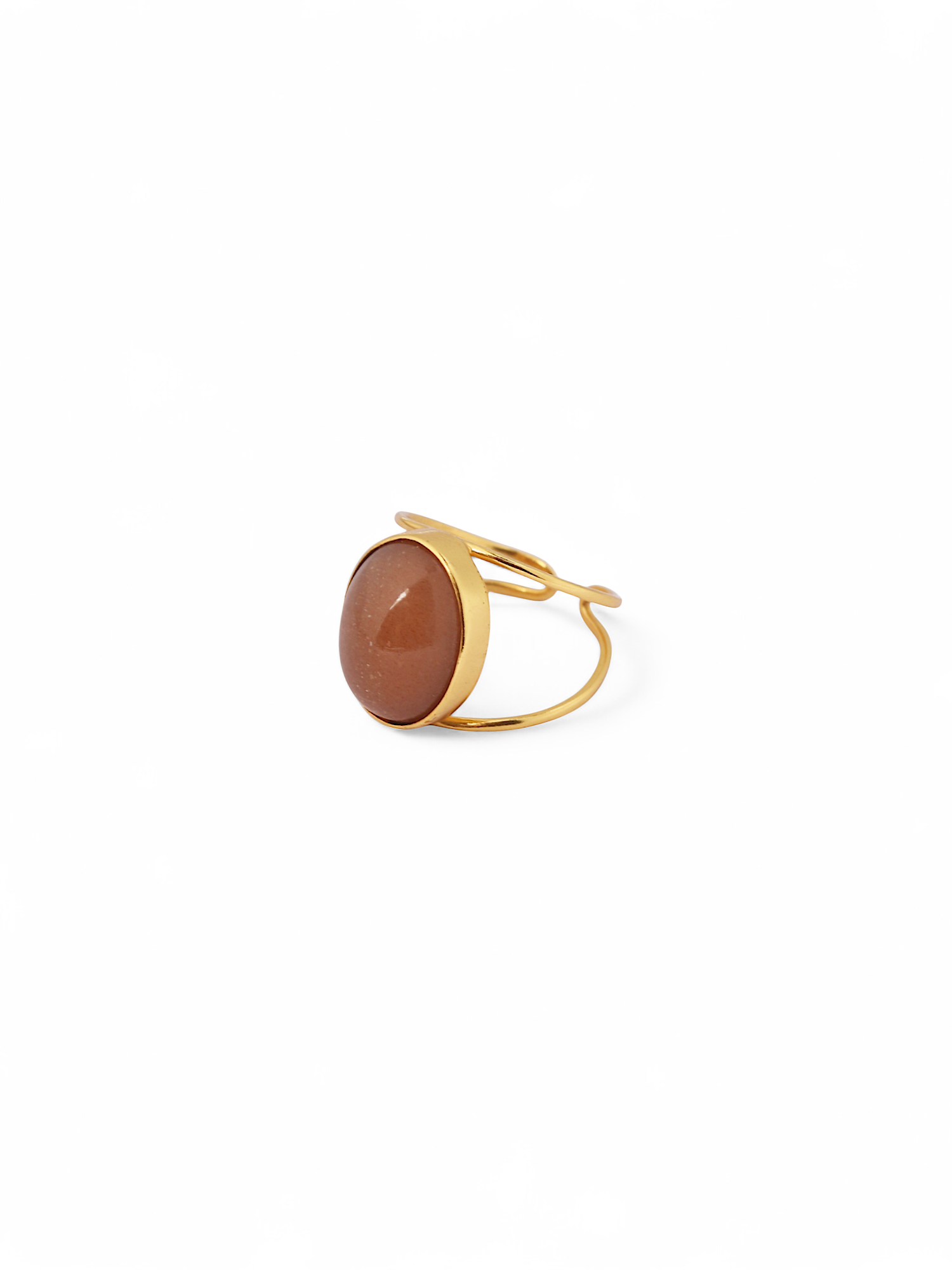 olivia - Peach Moonstone Ring