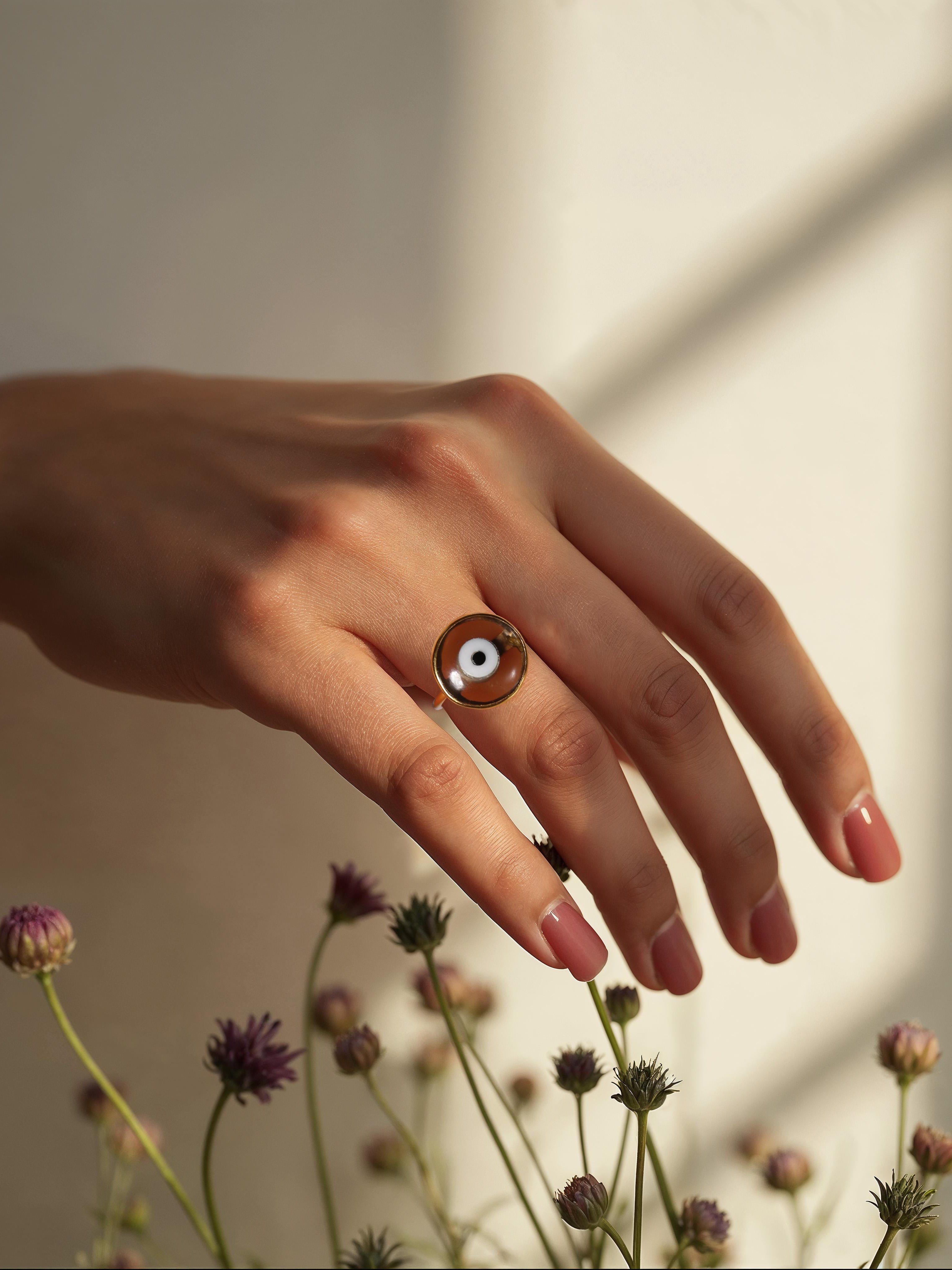 nazra - Brown Evil Eye Ring