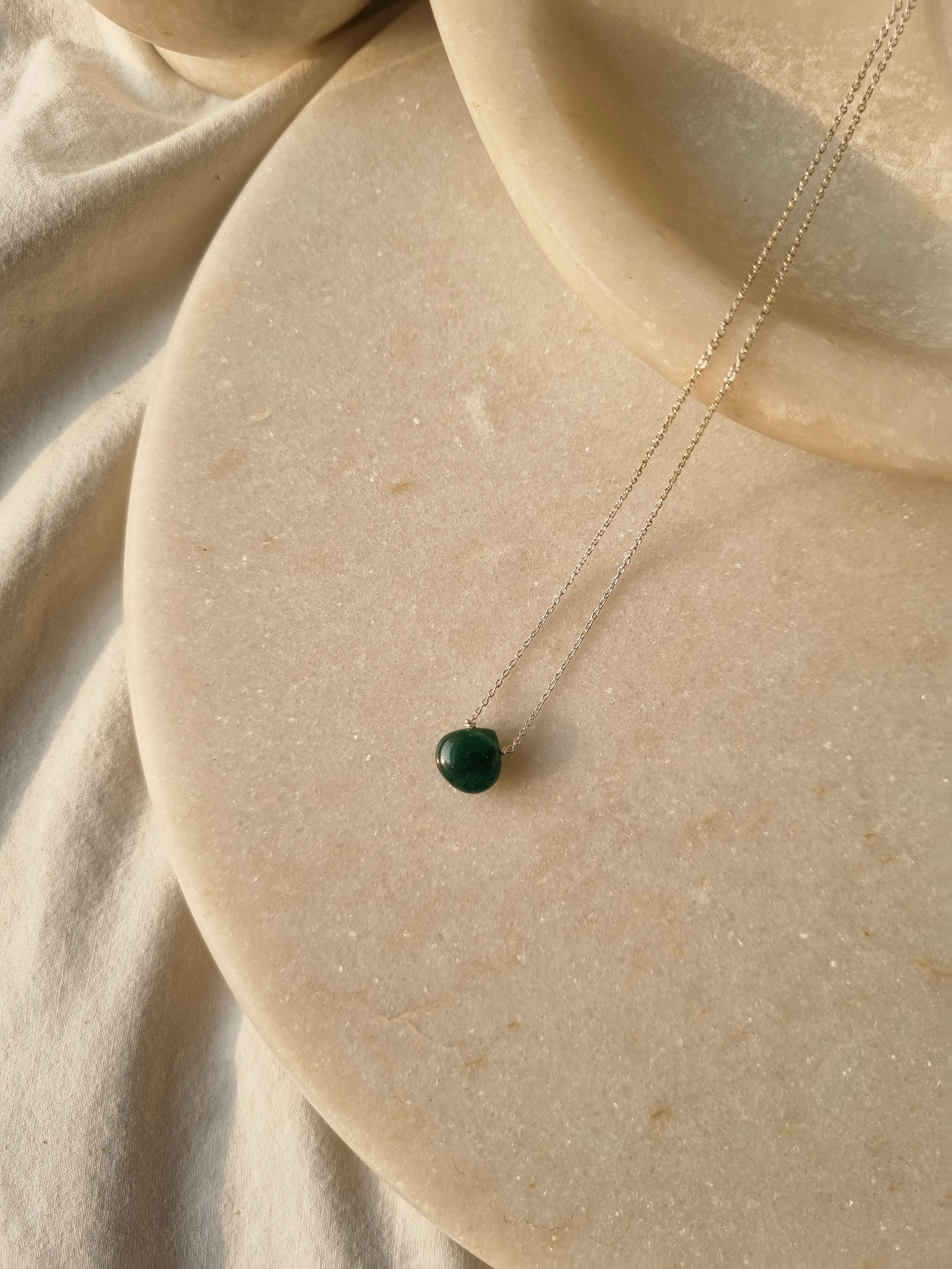 mula - Green Aventurine Heart Shaped Drop