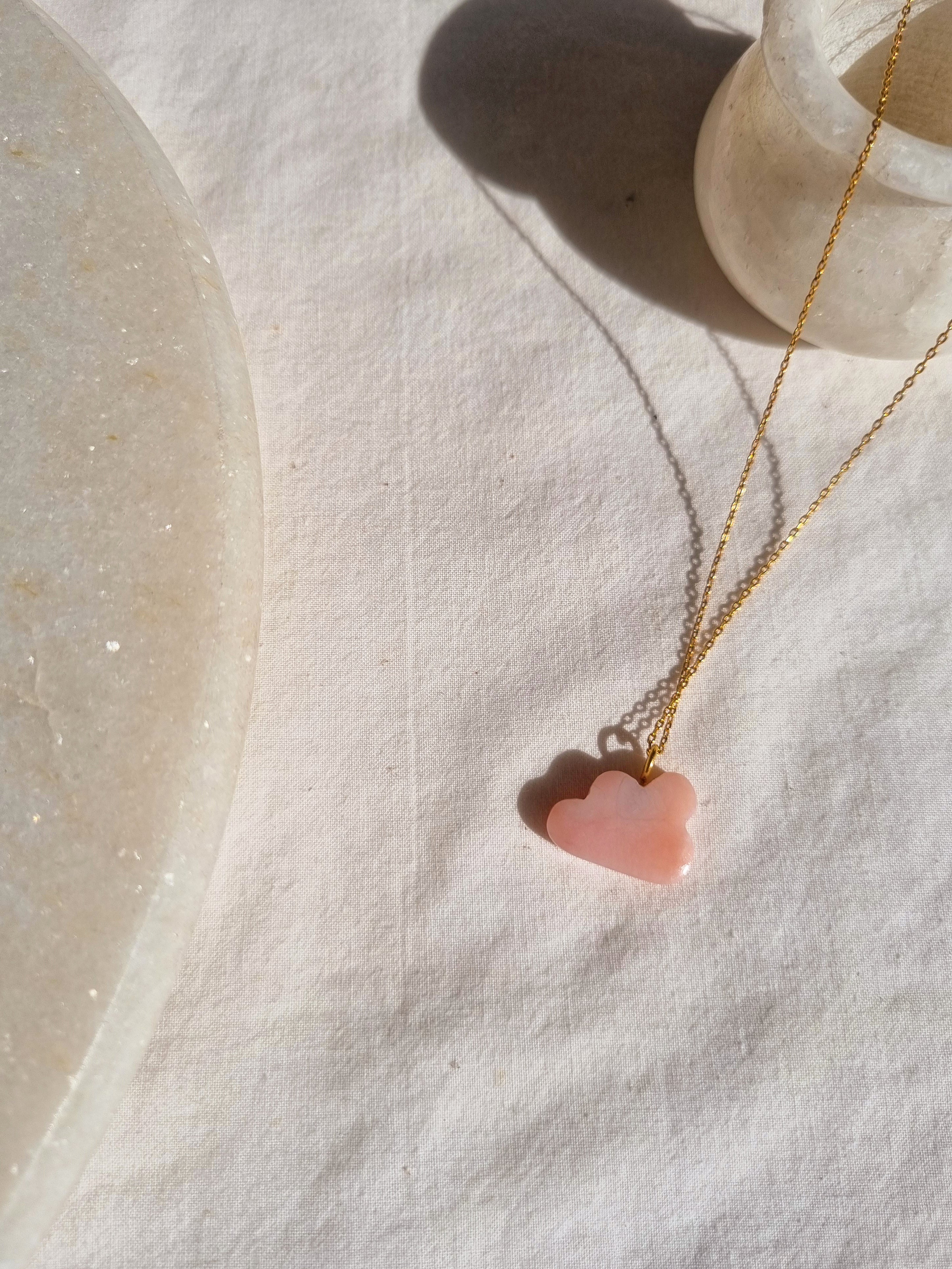 megh - Pink Opal Cloud Pendant