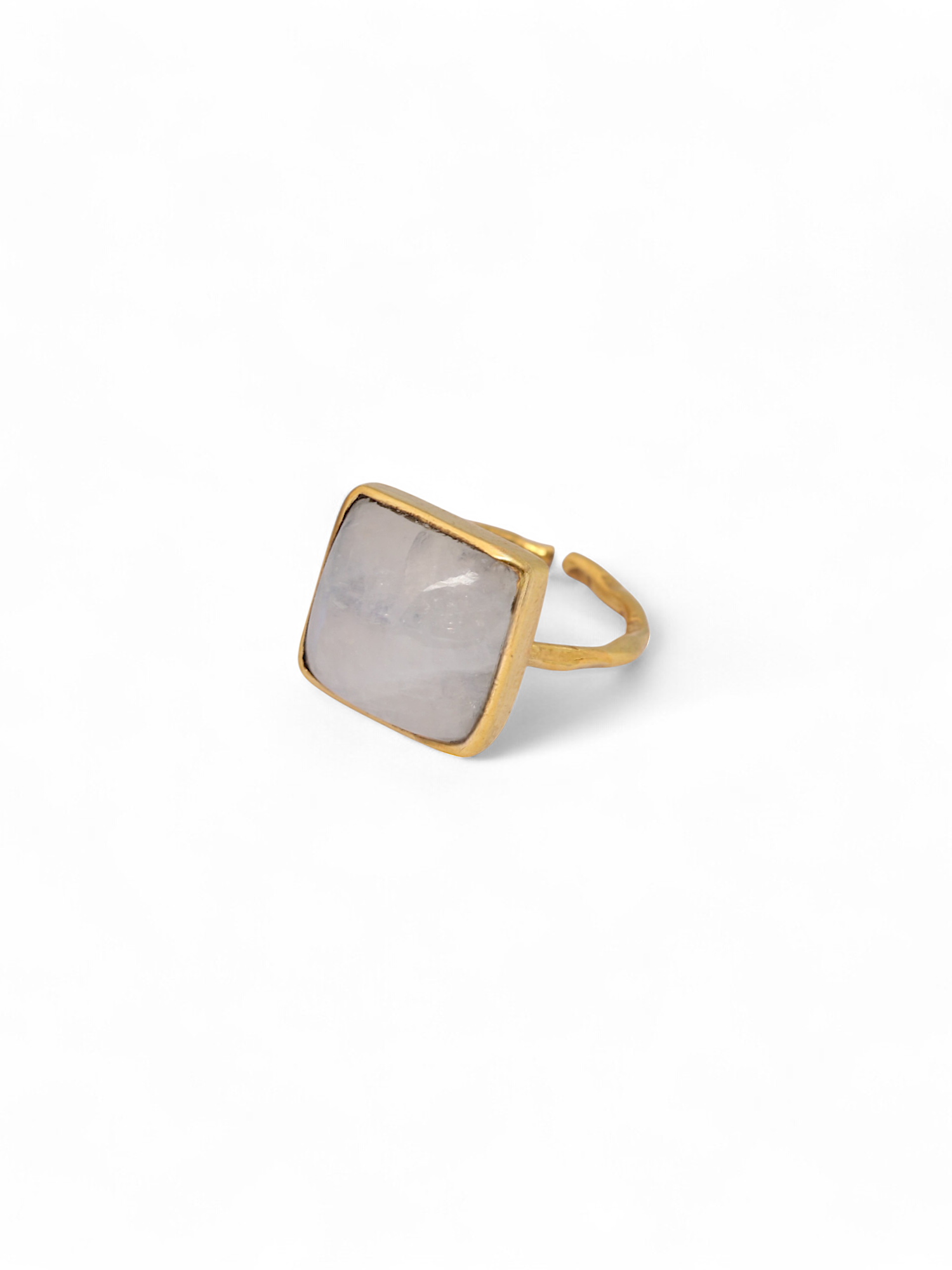 helix ring - Rainbow Moonstone