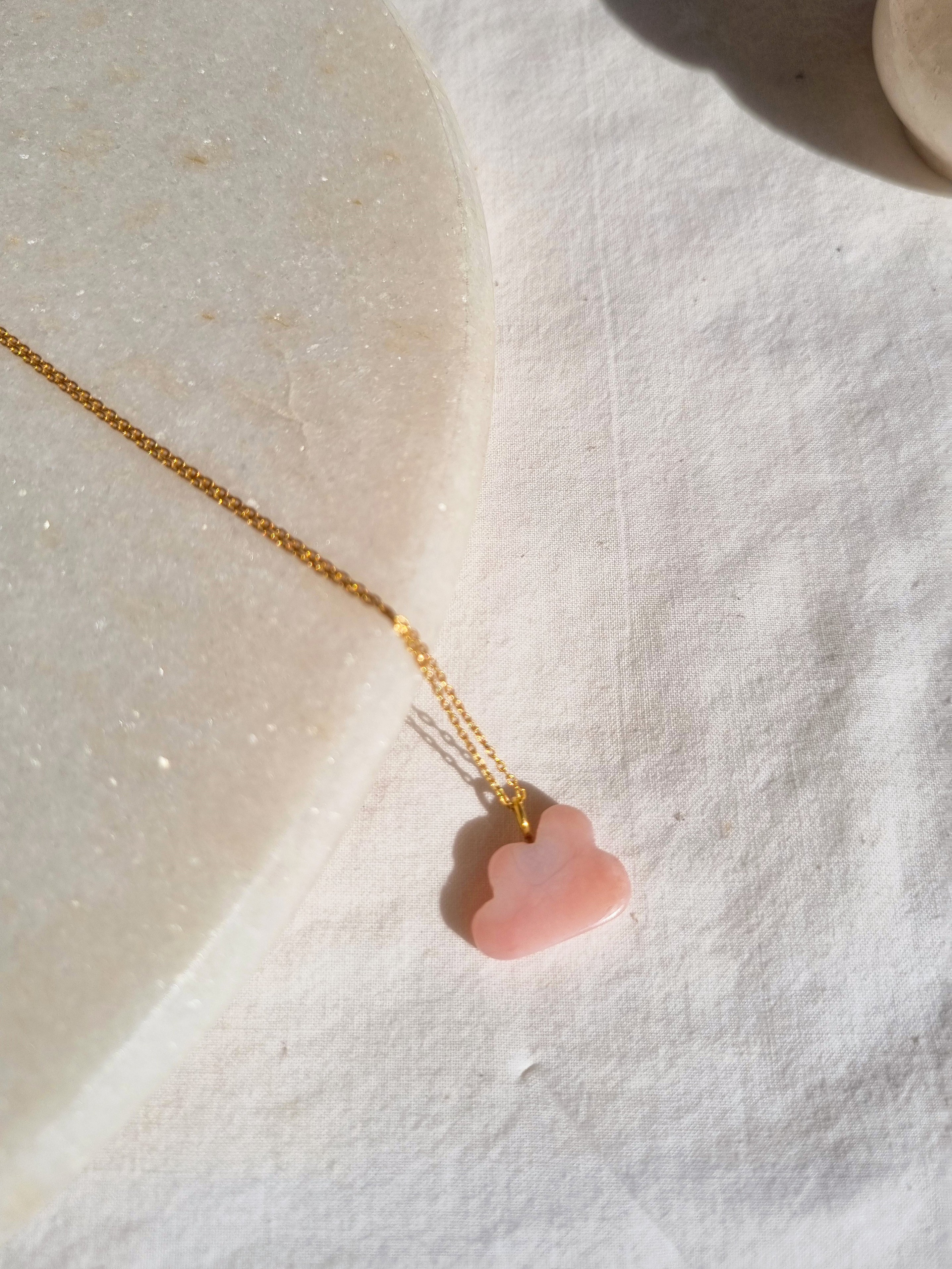 megh - Pink Opal Cloud Pendant