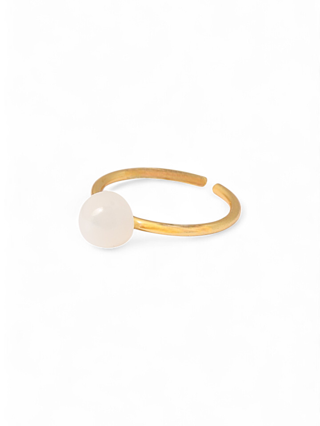 bhumi - White Moonstone Mood Ring