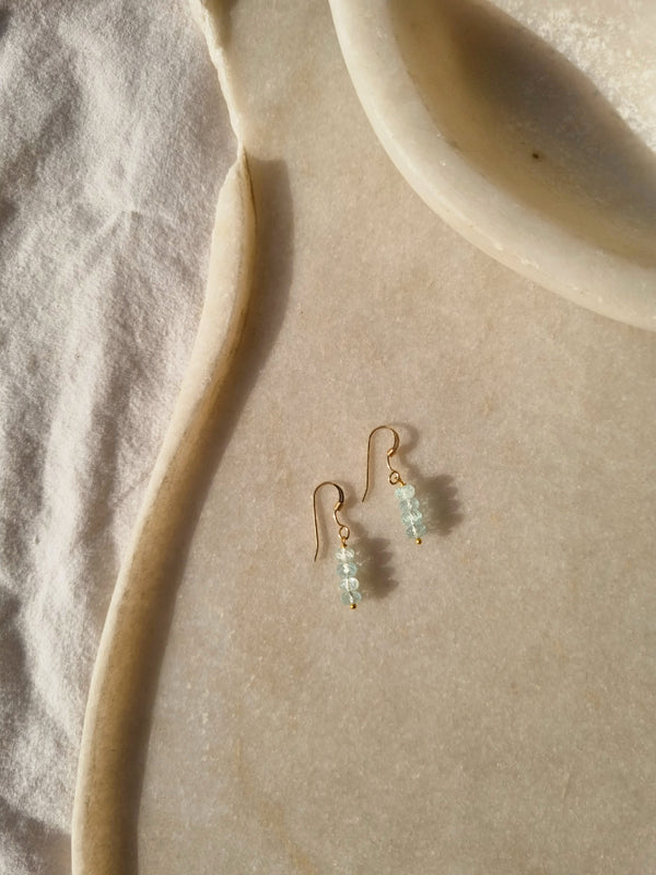 vaki - Aquamarine Baati Drop Earrings
