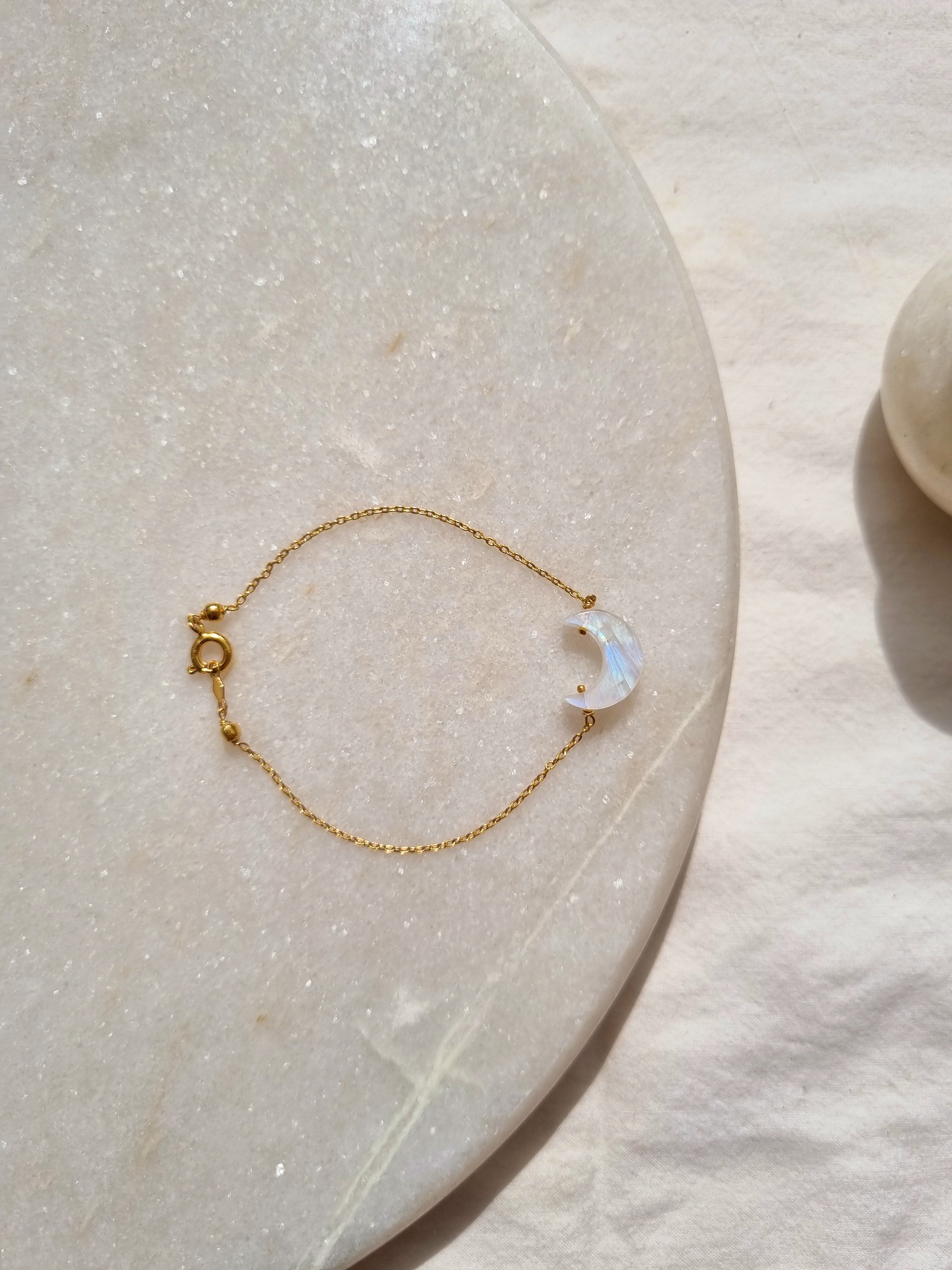 adhvaya - Rainbow Moonstone Luna Bracelet