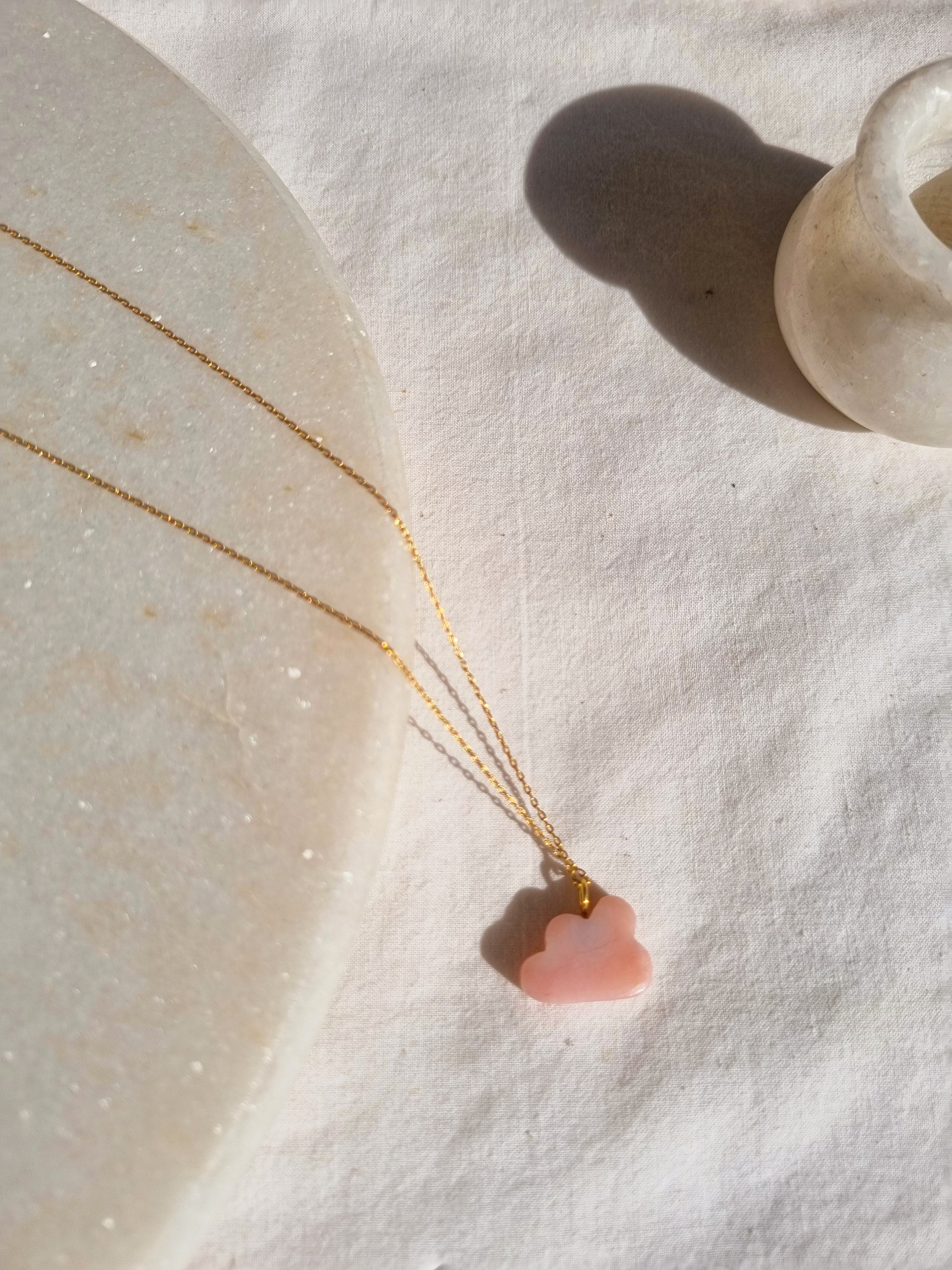 megh - Pink Opal Cloud Pendant