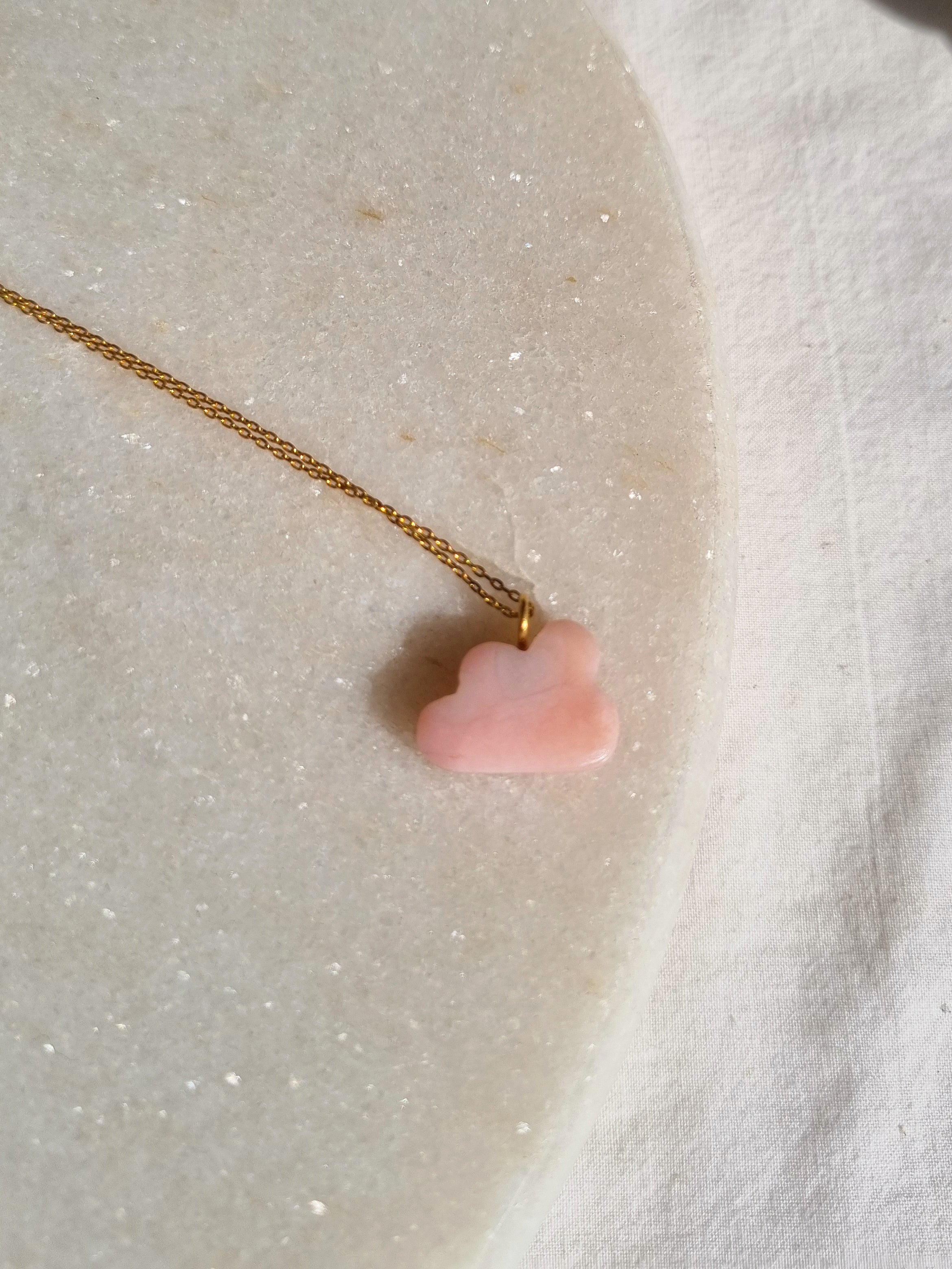 megh - Pink Opal Cloud Pendant