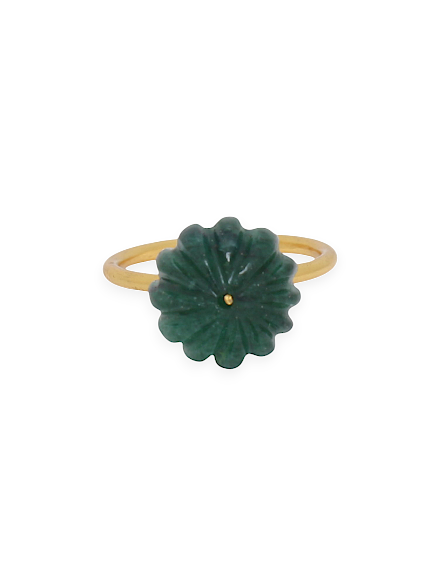 kaling - Green Aventurine Melon Ring