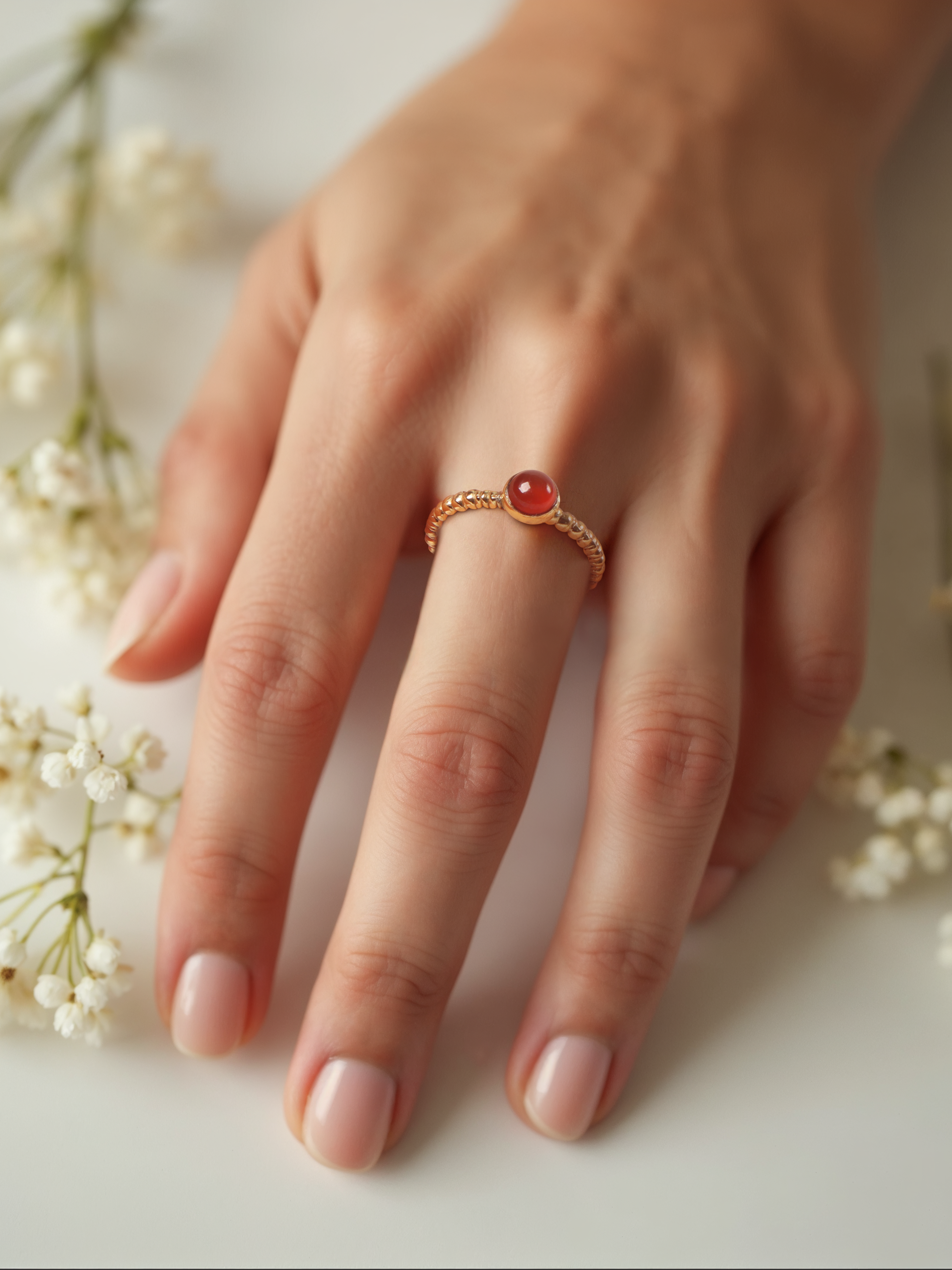 sukra - Carnelian Venus Ring