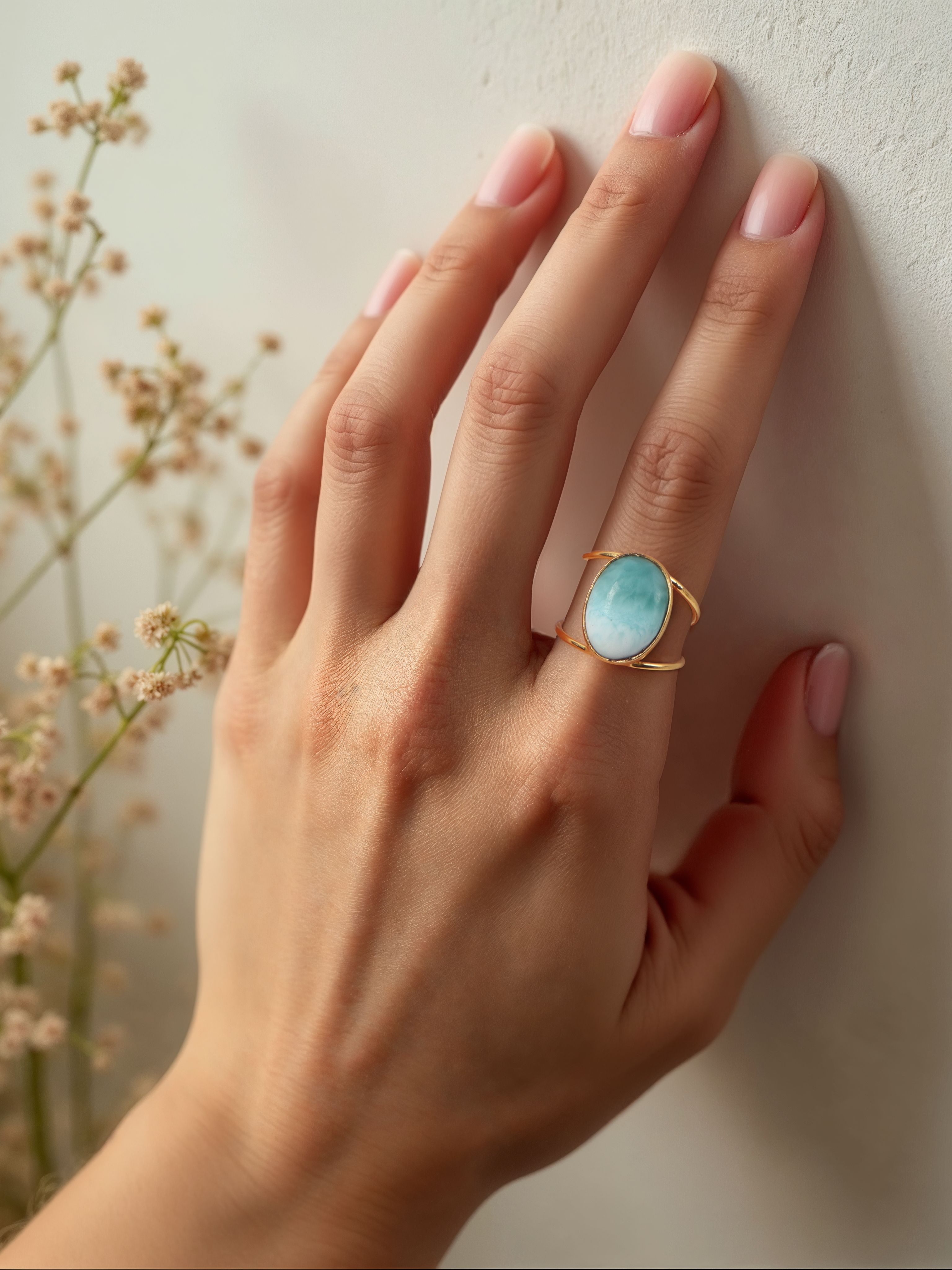 olivia - Larimar Ring