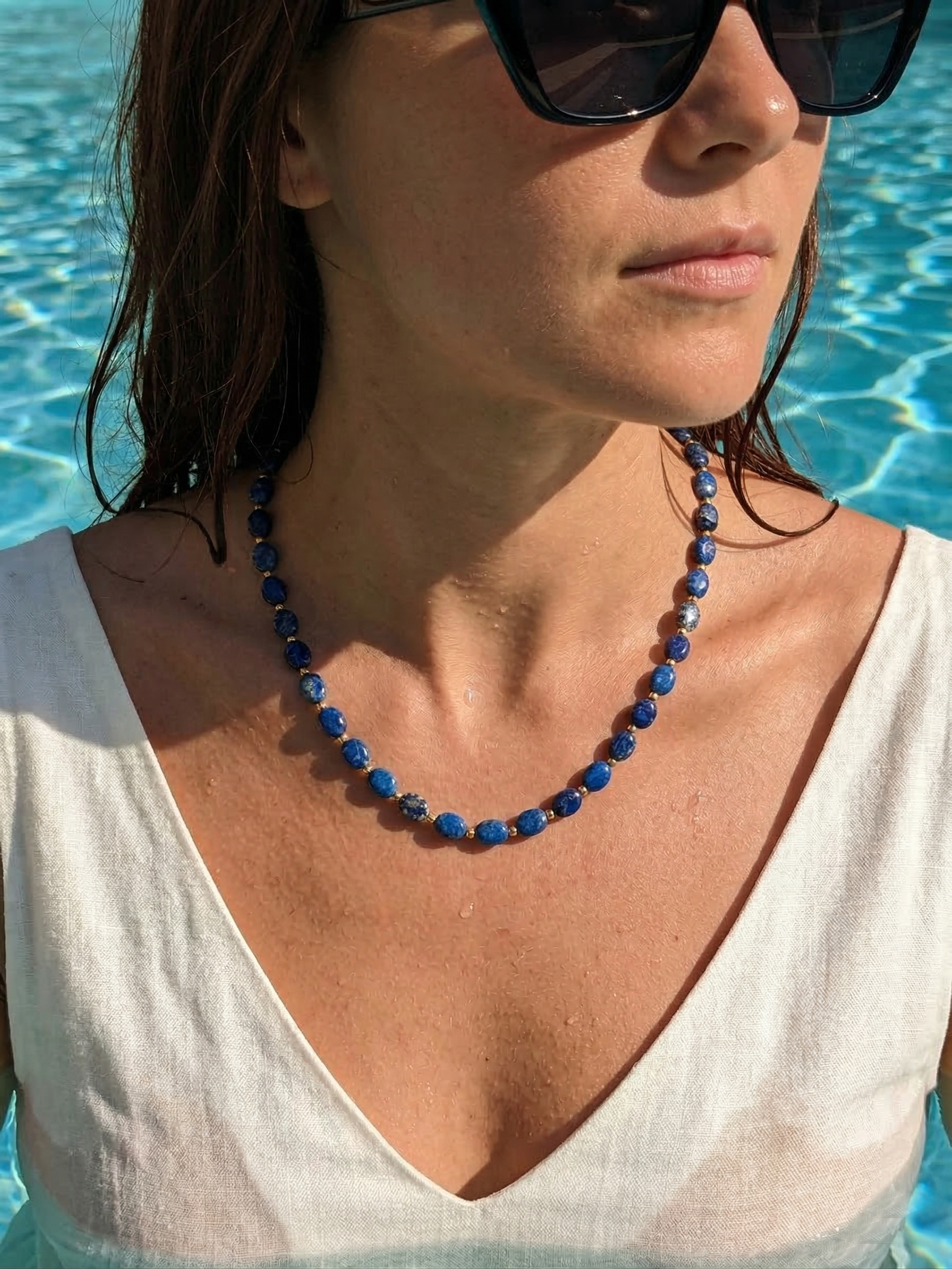 kirat - Lapis Lazuli Oval Choker