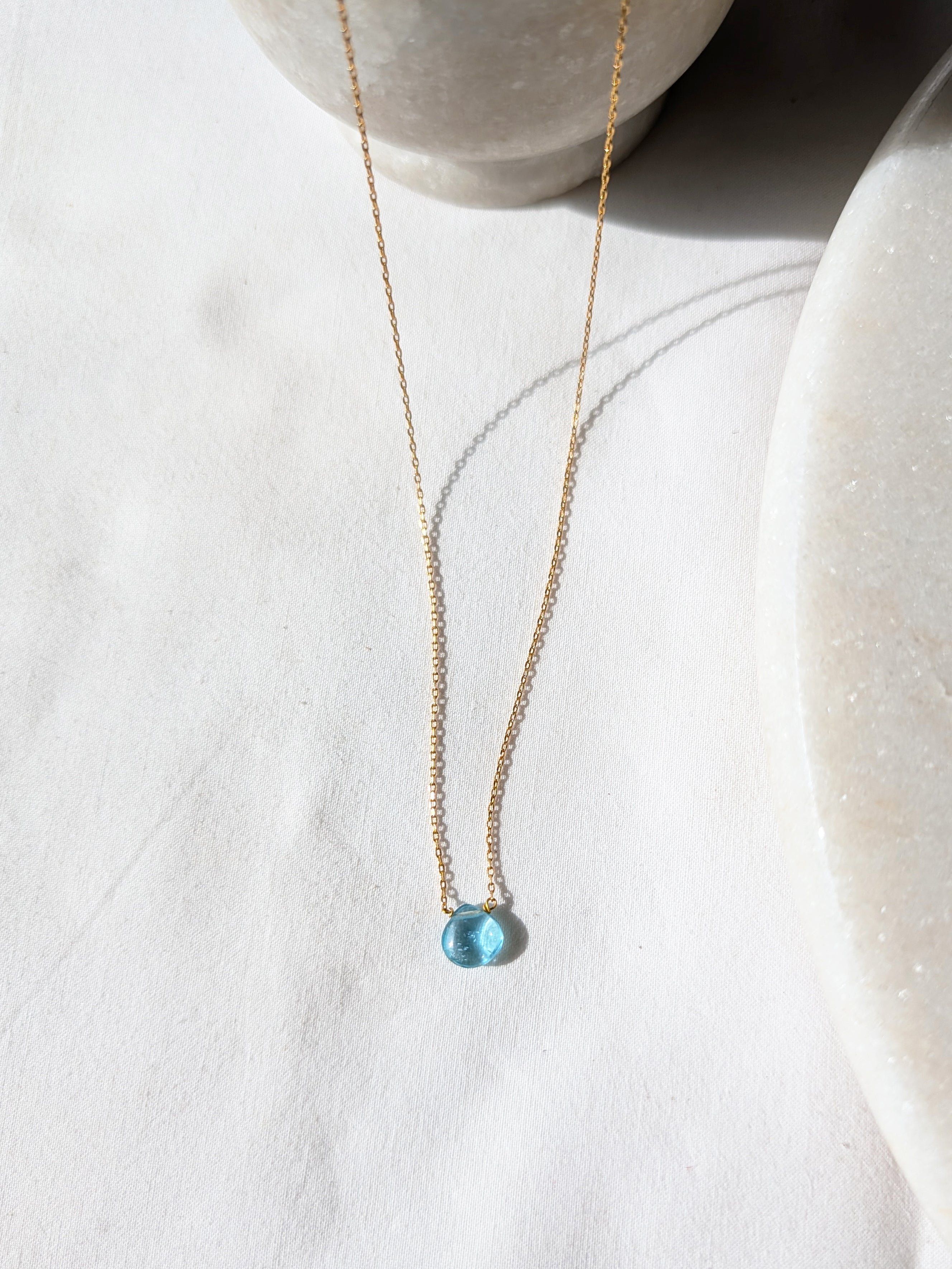 sete - Apatite Heart Shaped Drop Pendant