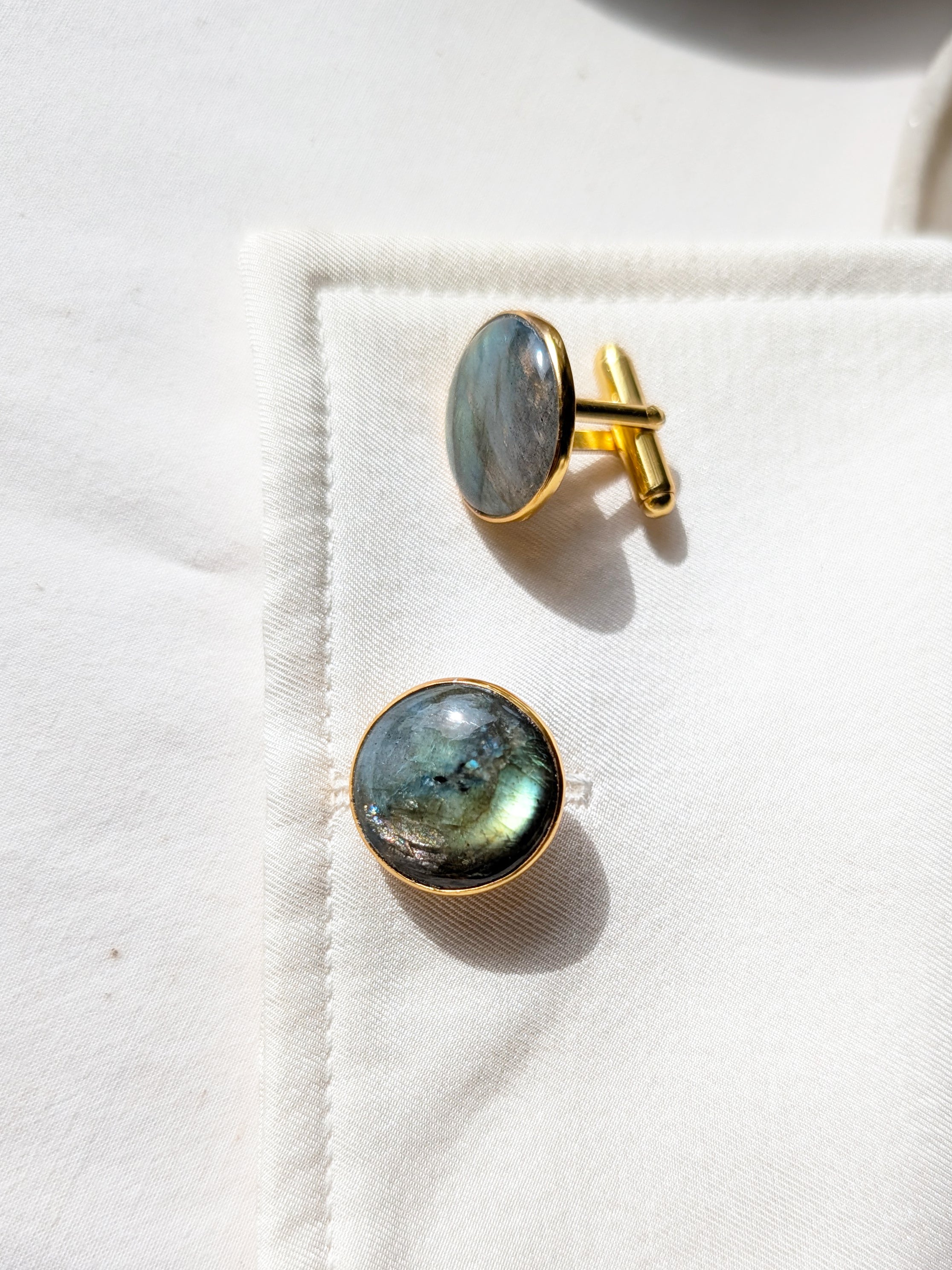 suryaa - Labradorite Sun Cufflinks