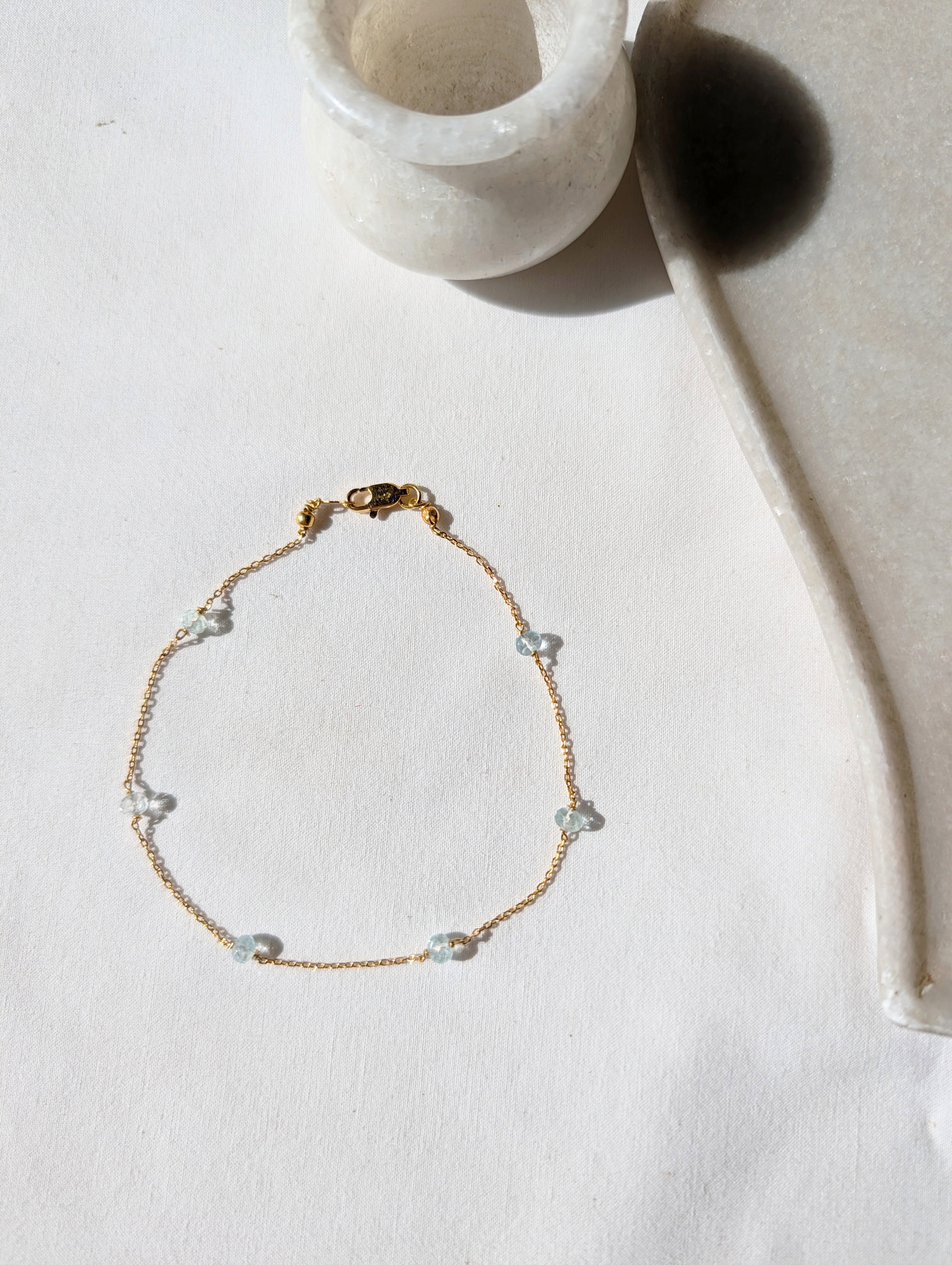 bhava - Aquamarine Baati Anklet