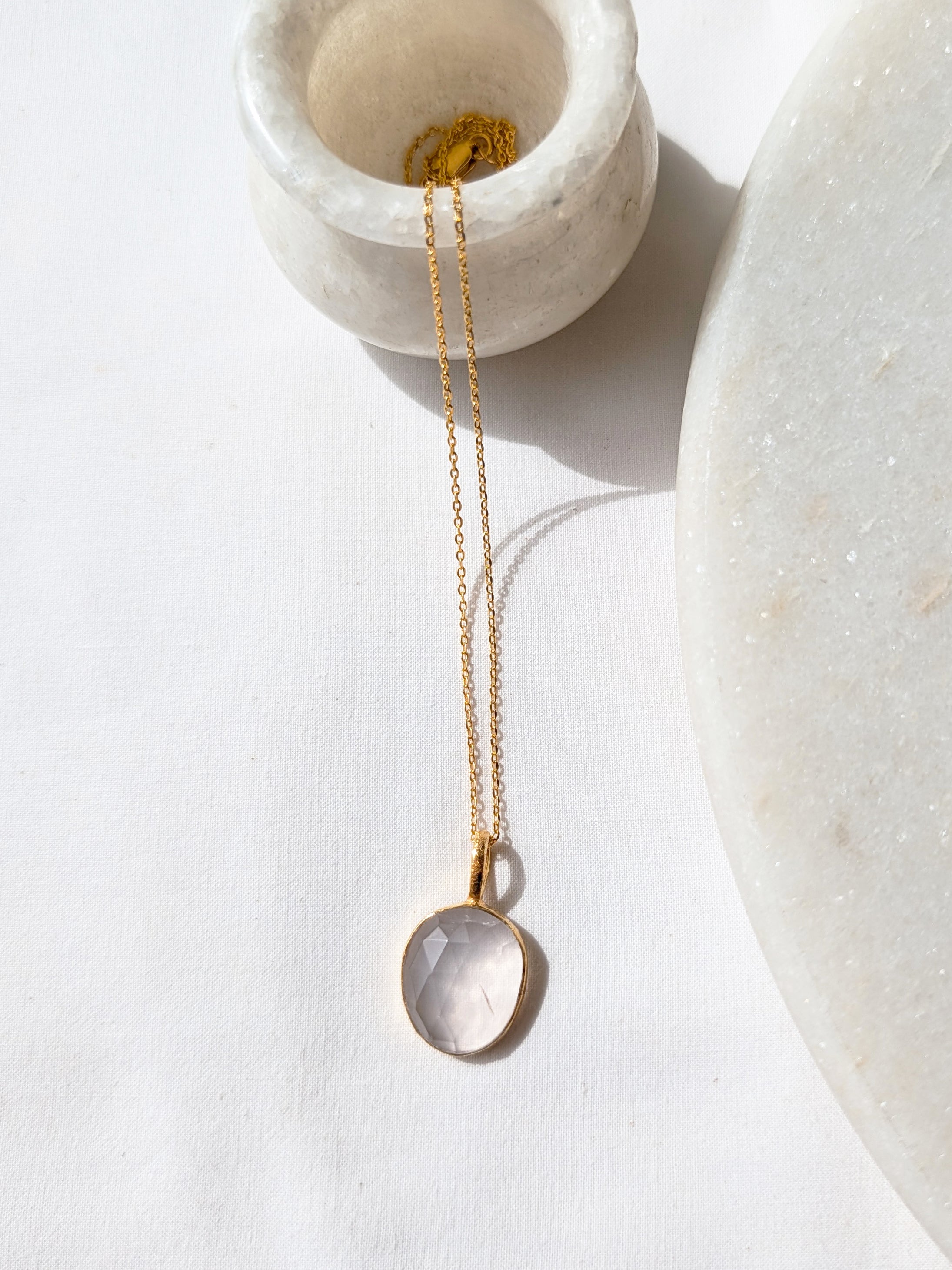 abhya - Rose Quartz Soul Pendant