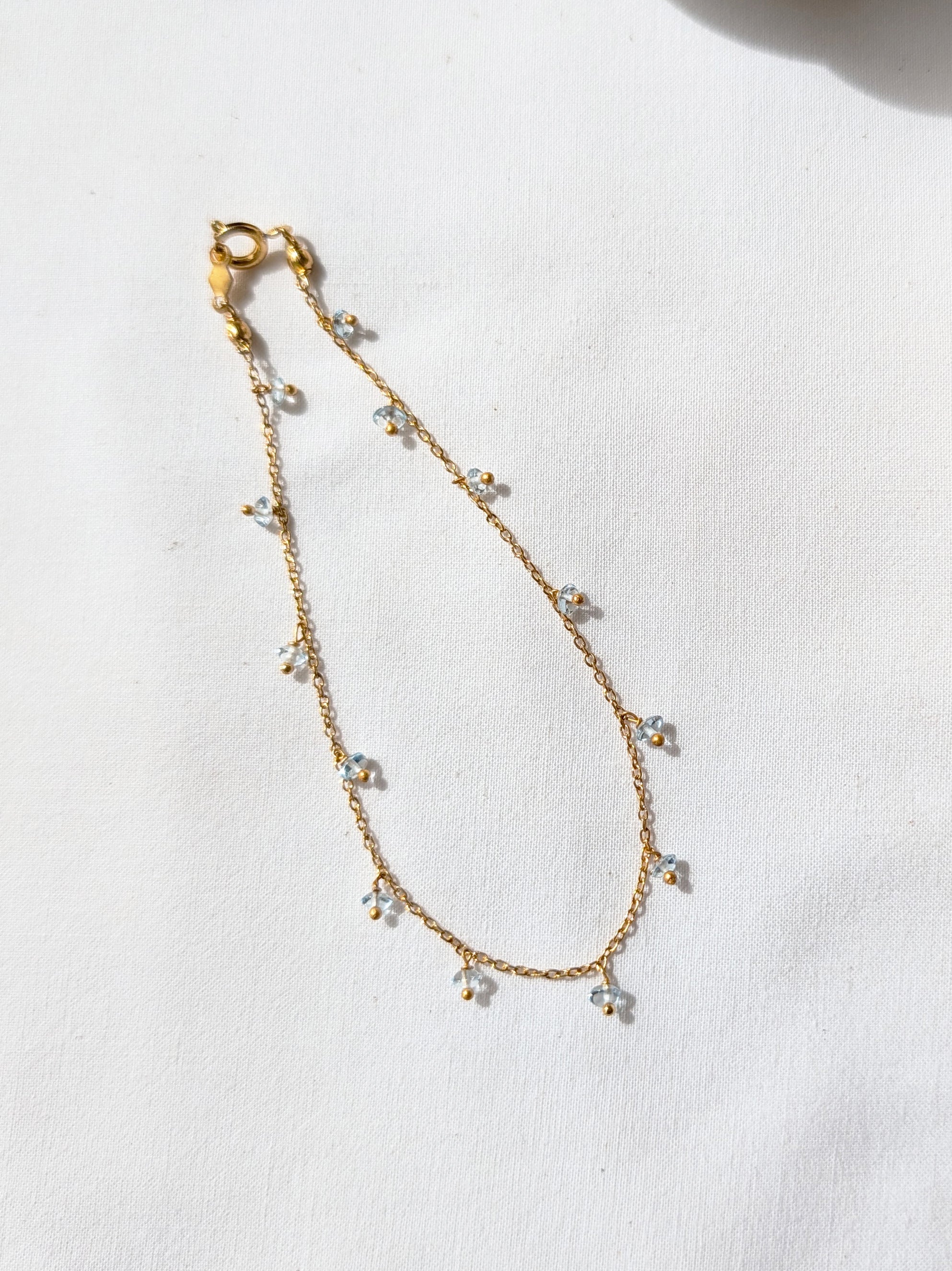 asiddha- Blue Topaz Saucer Anklet