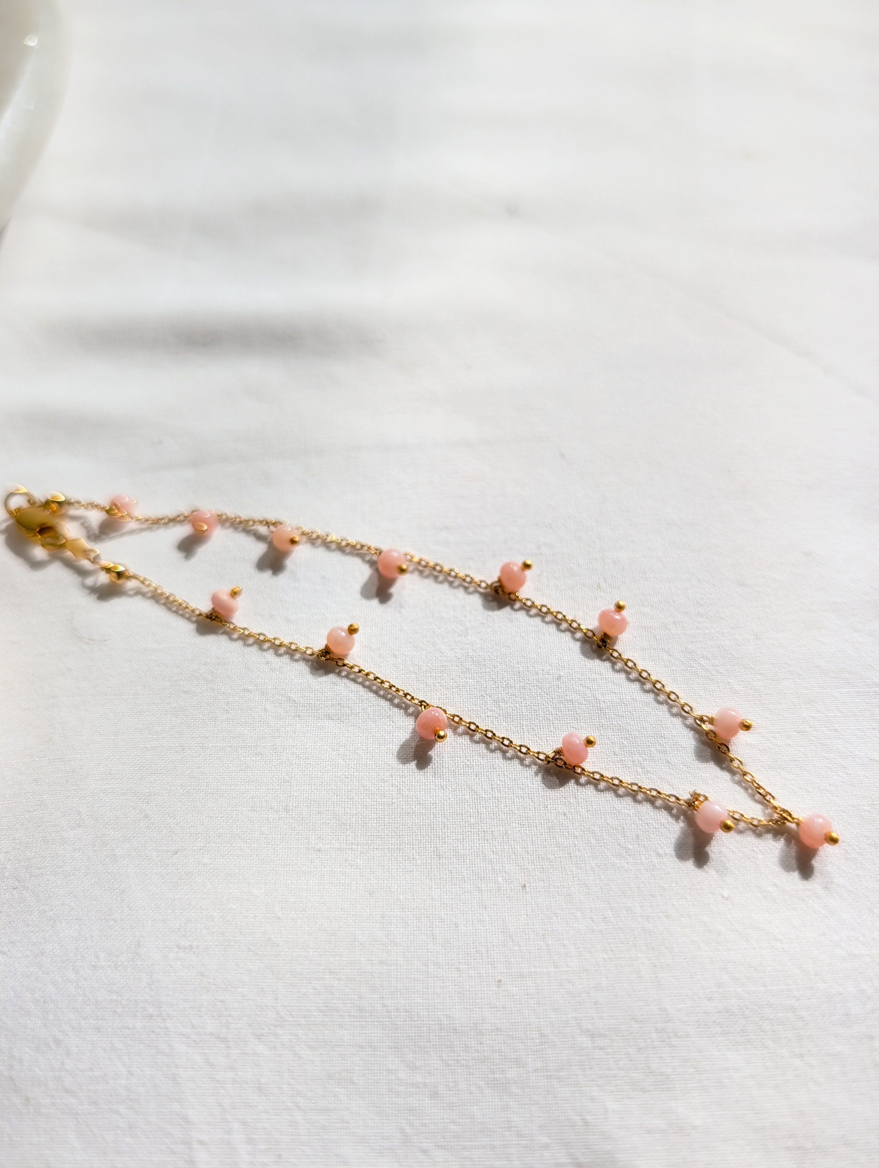 apita - Pink Opal Baati Drop Anklet