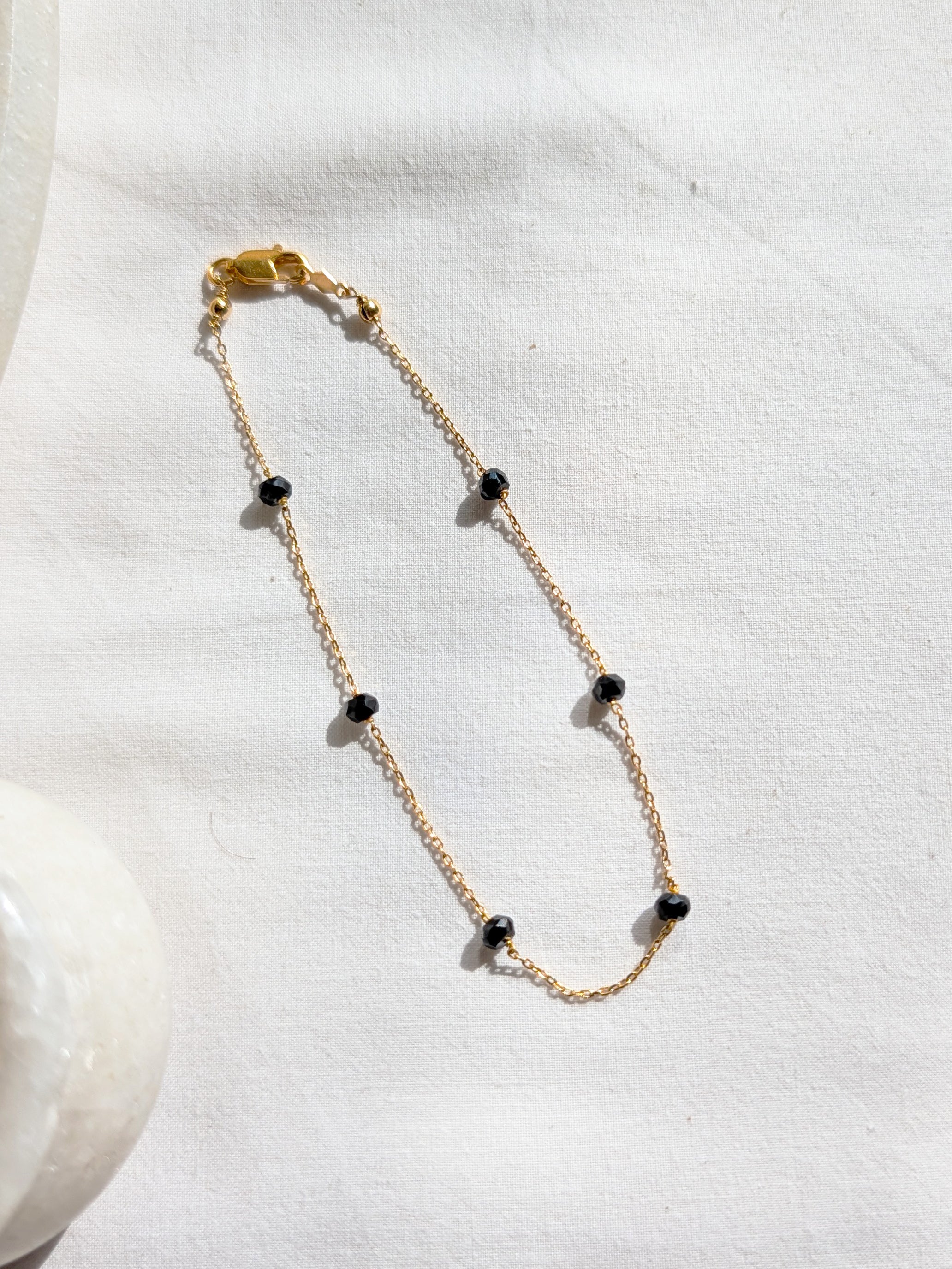 bhava - Black Spinel Baati Anklet