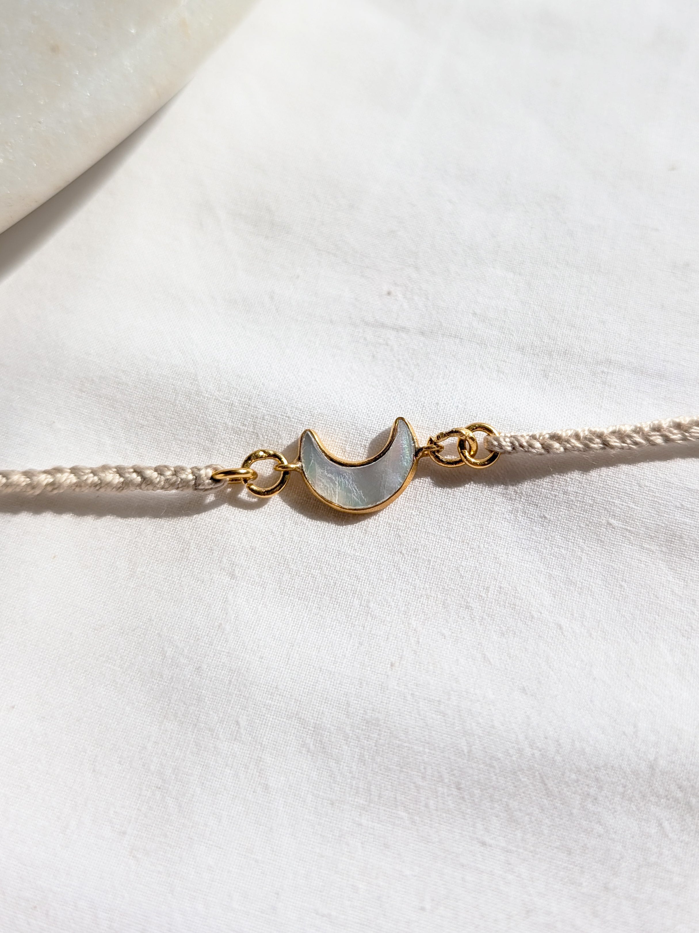 asraya - Mother of Pearl Luna Charm Rakhi