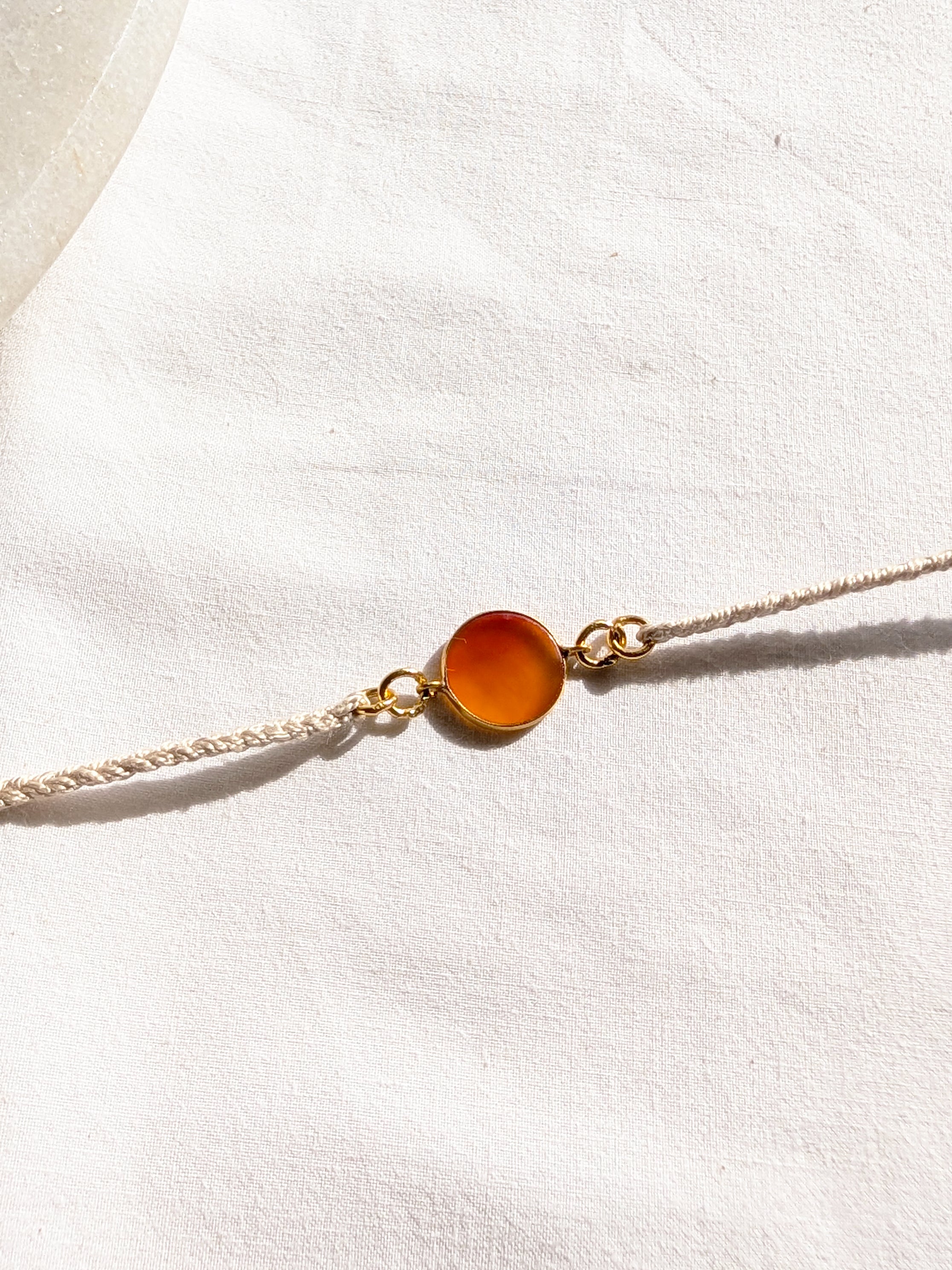matsya - Carnelian Round Charm Rakhi