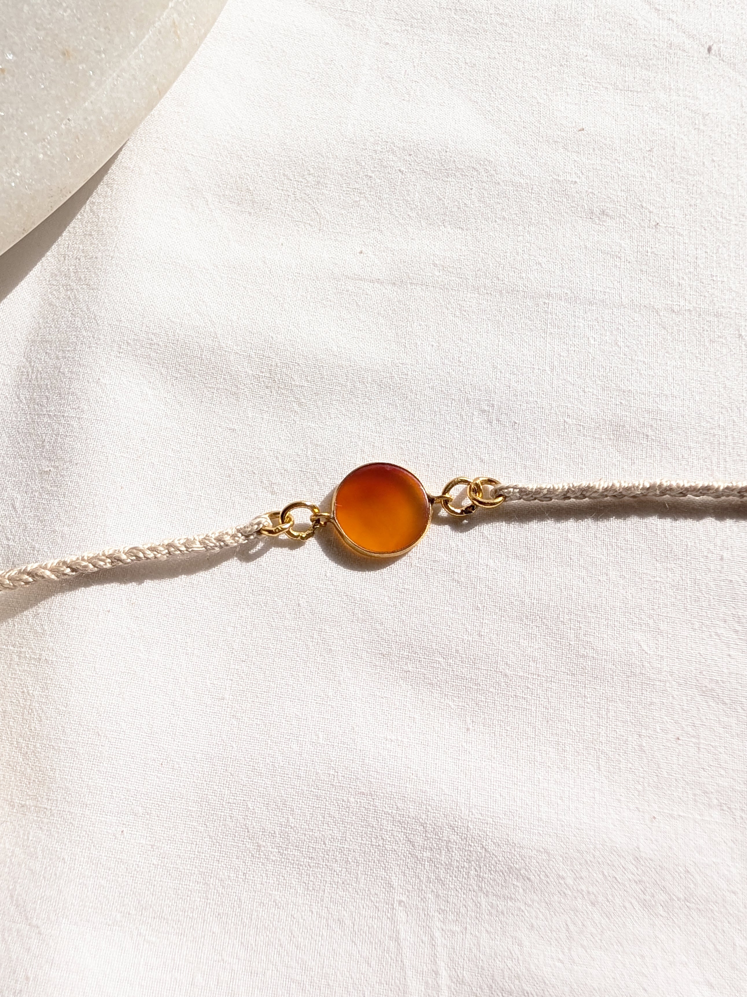 matsya - Carnelian Round Charm Rakhi