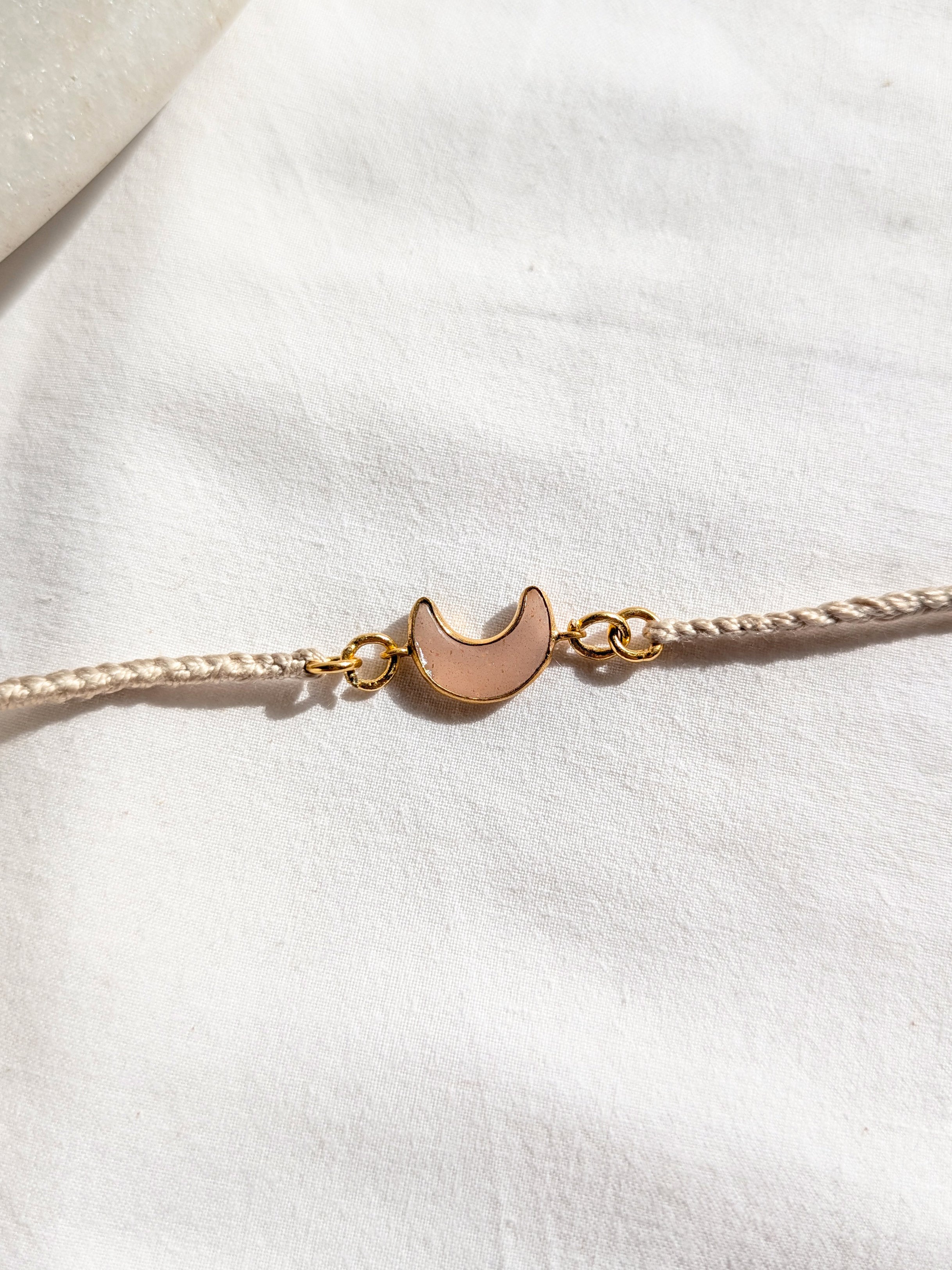 asraya - Peach Moonstone Luna Charm Rakhi