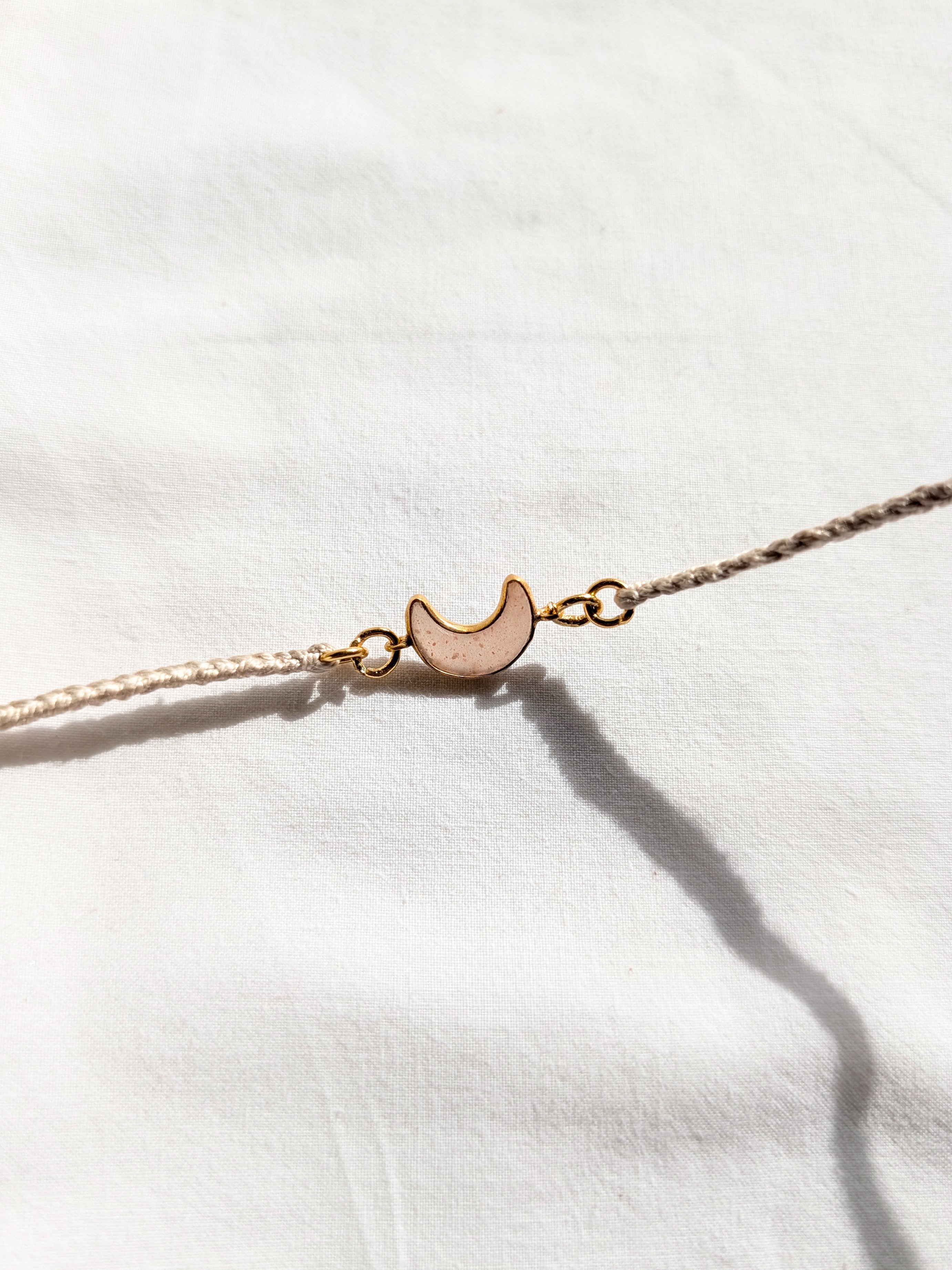 asraya - Peach Moonstone Luna Charm Rakhi