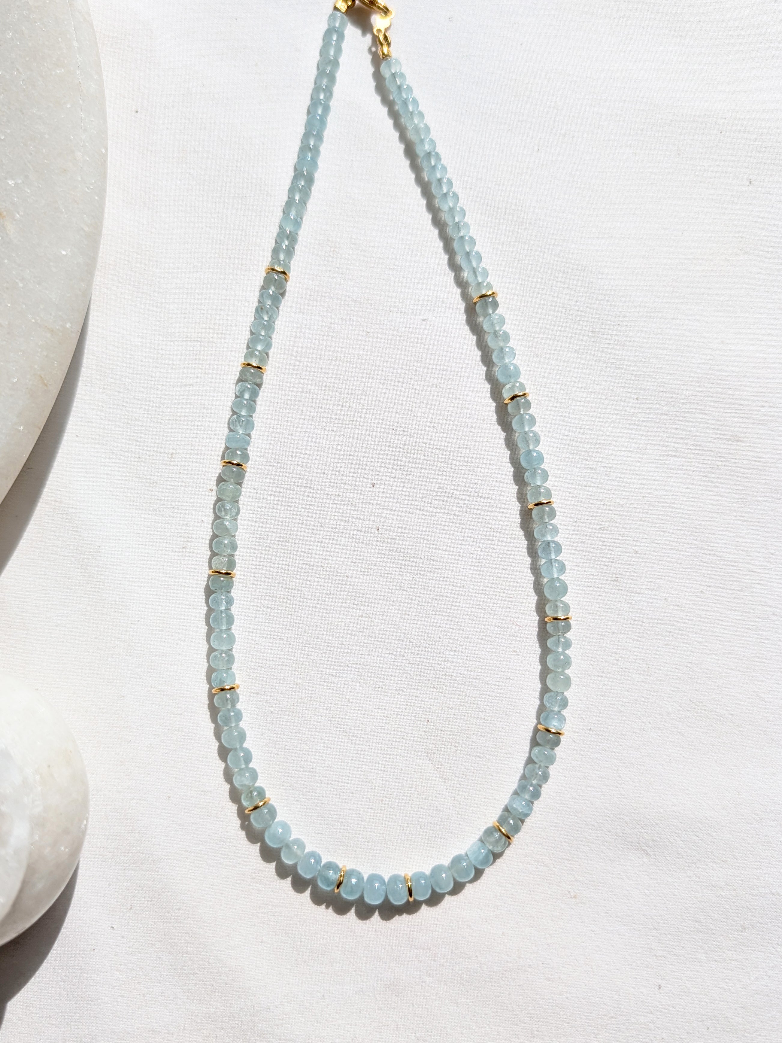 jara - Aquamarine Baati Strand Necklace