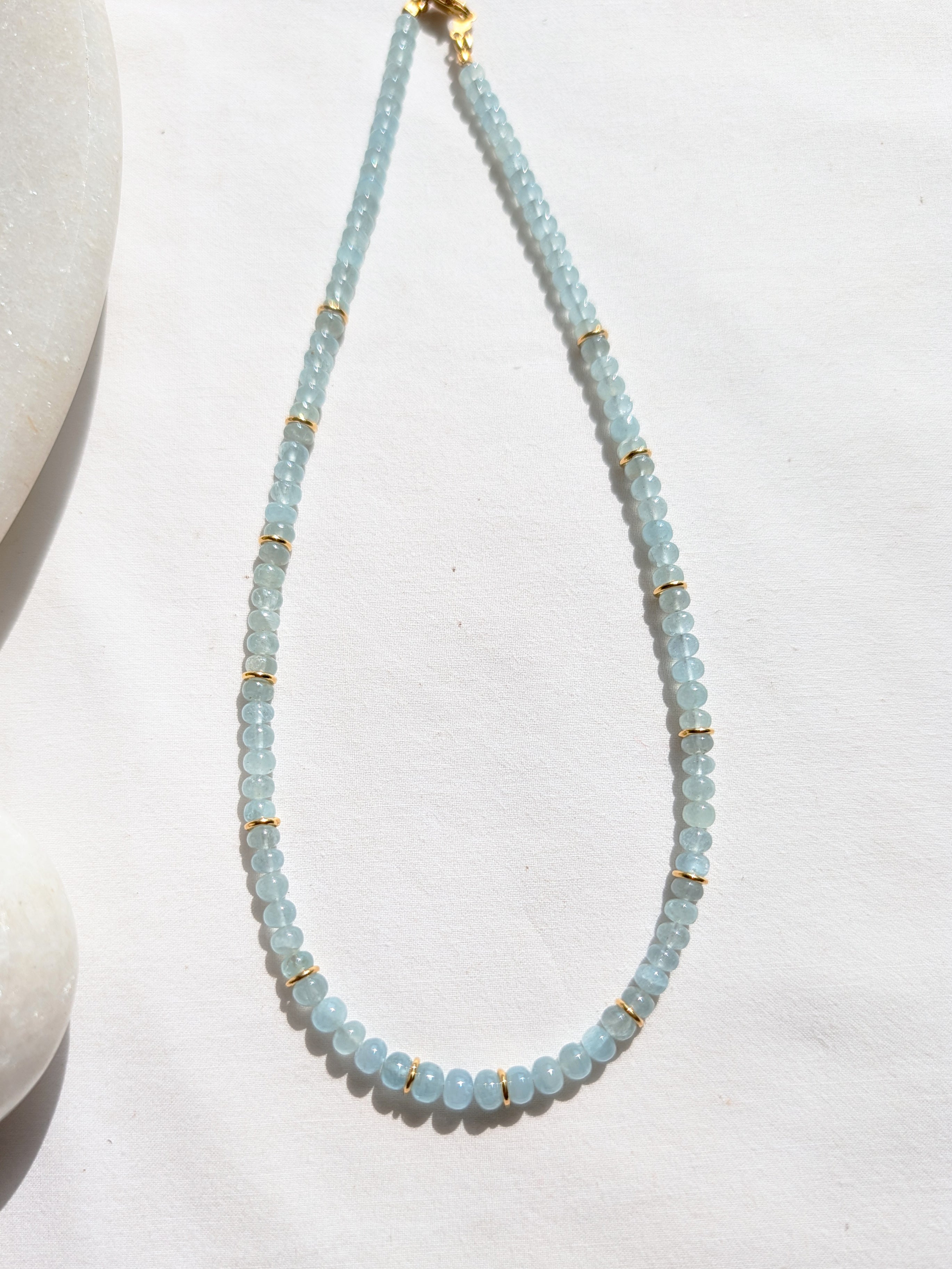 jara - Aquamarine Baati Strand Necklace