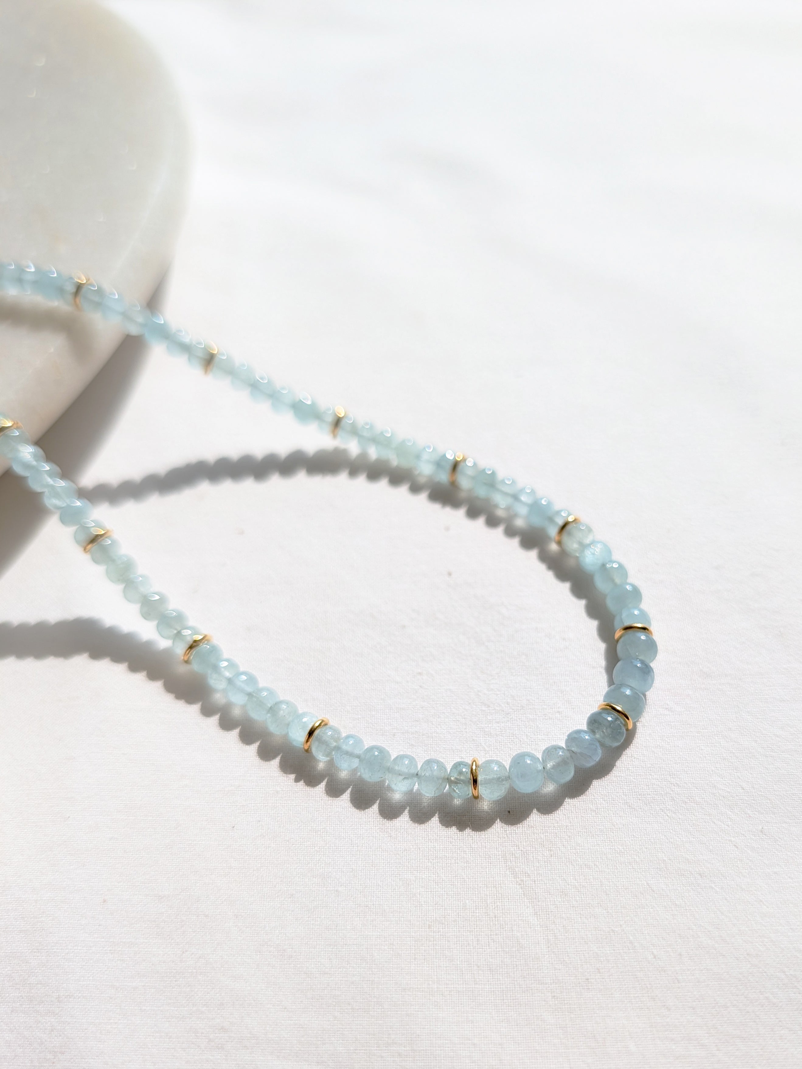 jara - Aquamarine Baati Strand Necklace